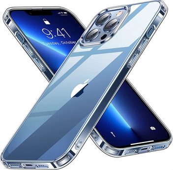 OLi Transparente Silikon Hülle mit 3X Schutzglas für IPhone 15 Pro für Apple Iphone 15 Pro, Displayschutzglas, Spar-Set, 3 Stück, Stoßfeste TPU Silikon mit Kratzfeste Panzer Schutz