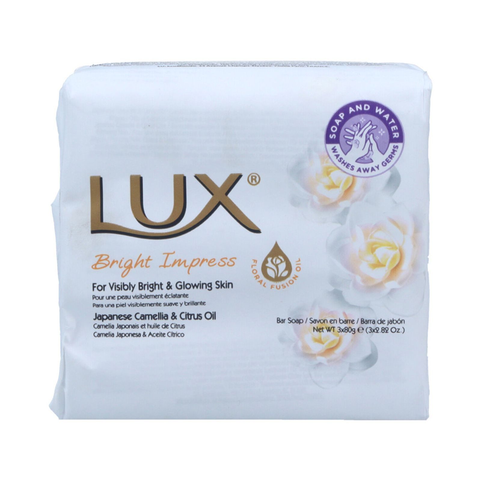 Lux Fußpeeling LUX Stückseife Bright Impress 3x à 80g Kamelien- & Zitrusöl Duftseife