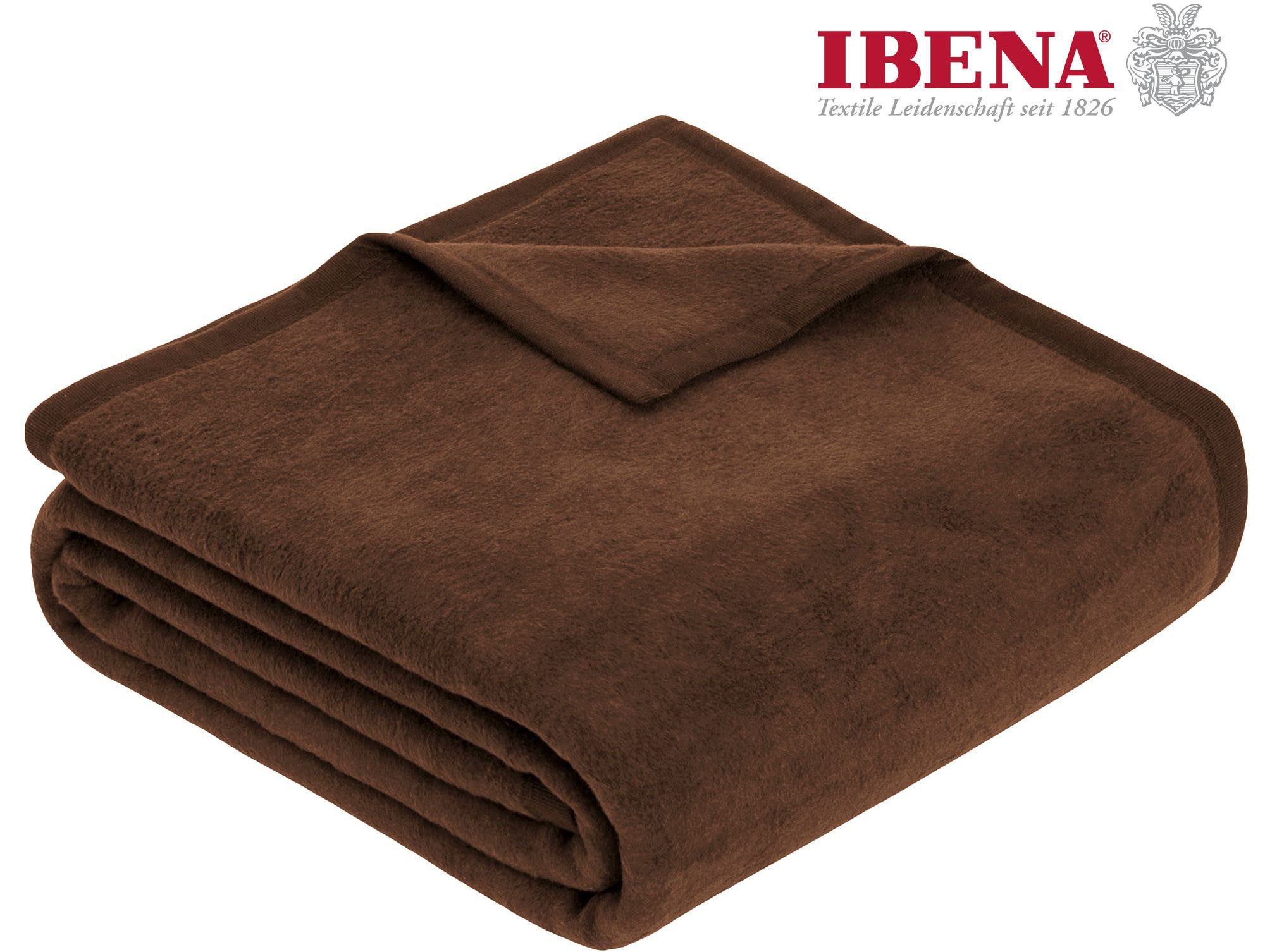 Wohndecke Luxus, IBENA, verschiedene Größen, unifarbenes Design, Kuscheldecke