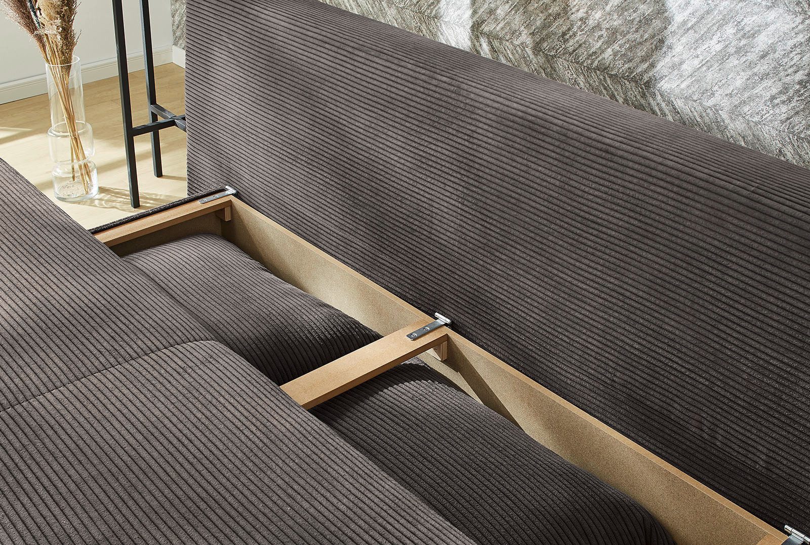 Jockenhöfer Gruppe Schlafsofa Per, B: 202 cm, Liegefl. 141x200 cm, mit Bettfunktion & Bettkasten