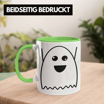 Trendation Tasse Halloween Tasse Kürbis Dekoration Becher Dabbing Skelet