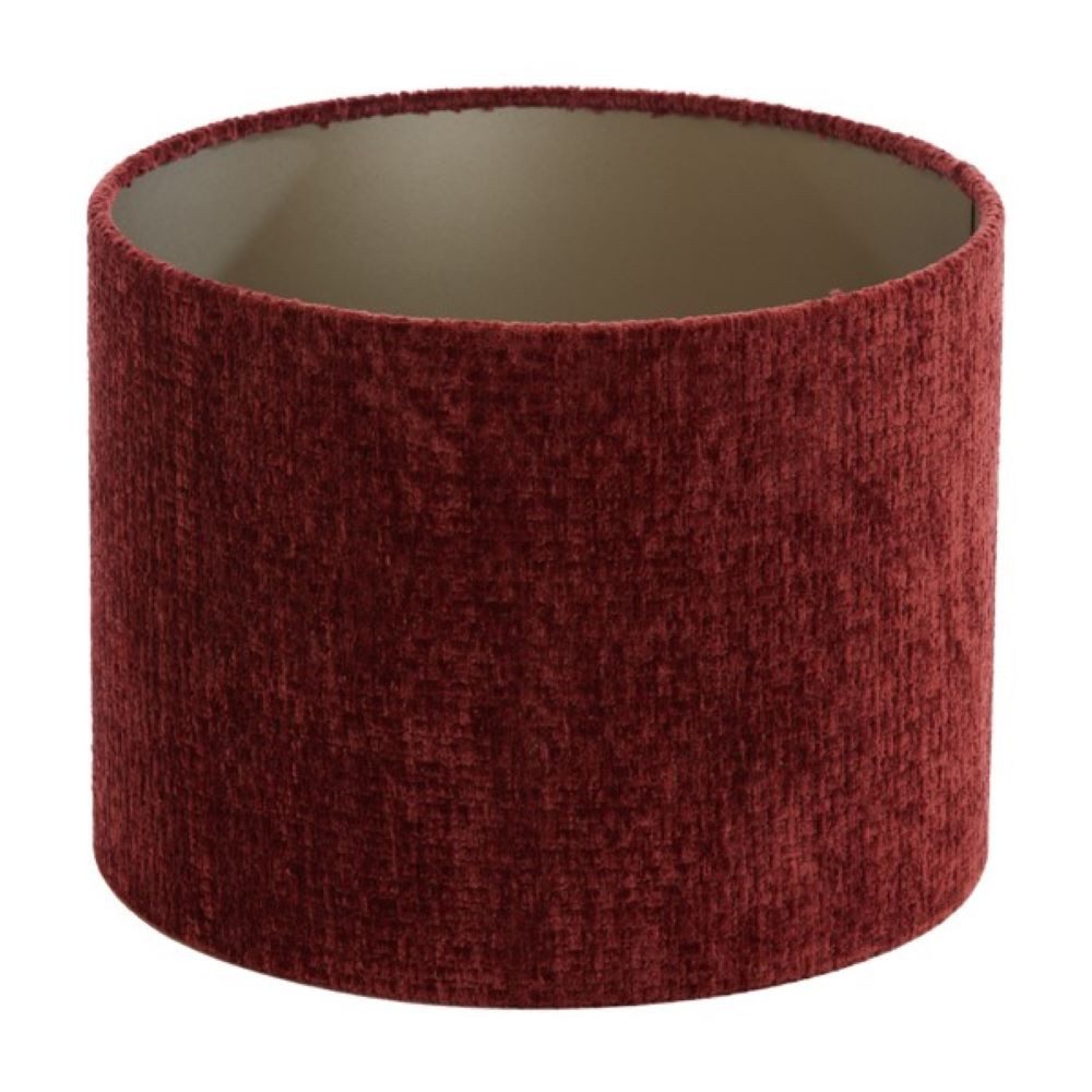 Dirk Davids Leuchten GmbH Lampenschirm Lampenschirm Zylinder in Velours Rubin Rot für 40-40-30cm, Zeitlose Eleganz