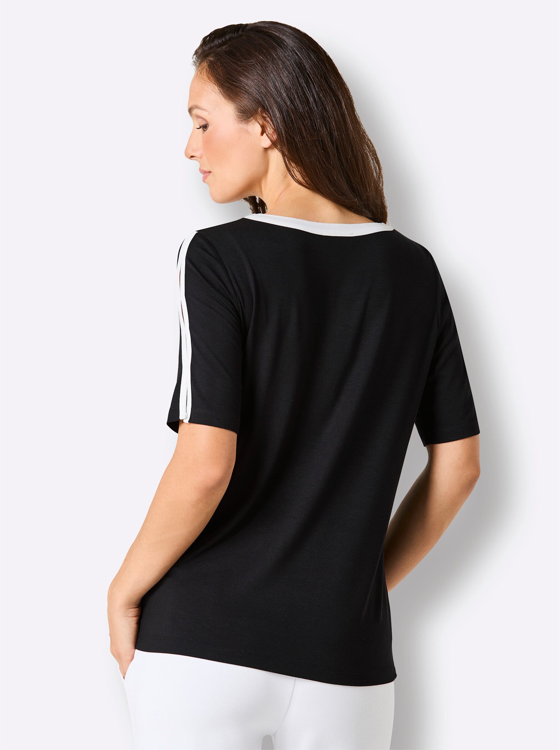 creation L T-Shirt Modal-Shirt Kurzarm