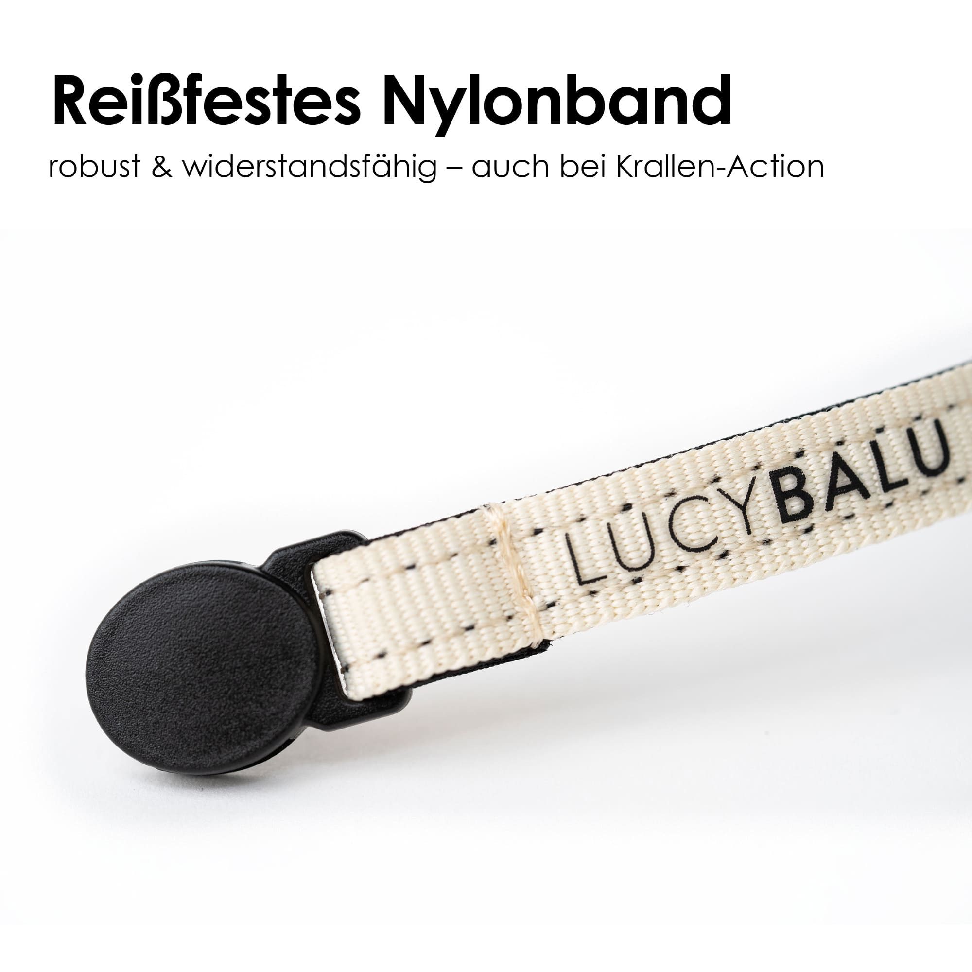 LucyBalu Katzen-Halsband WILLY Katzenhalsband mit Namenskapsel, Nylon, Sicherheitsverschluss