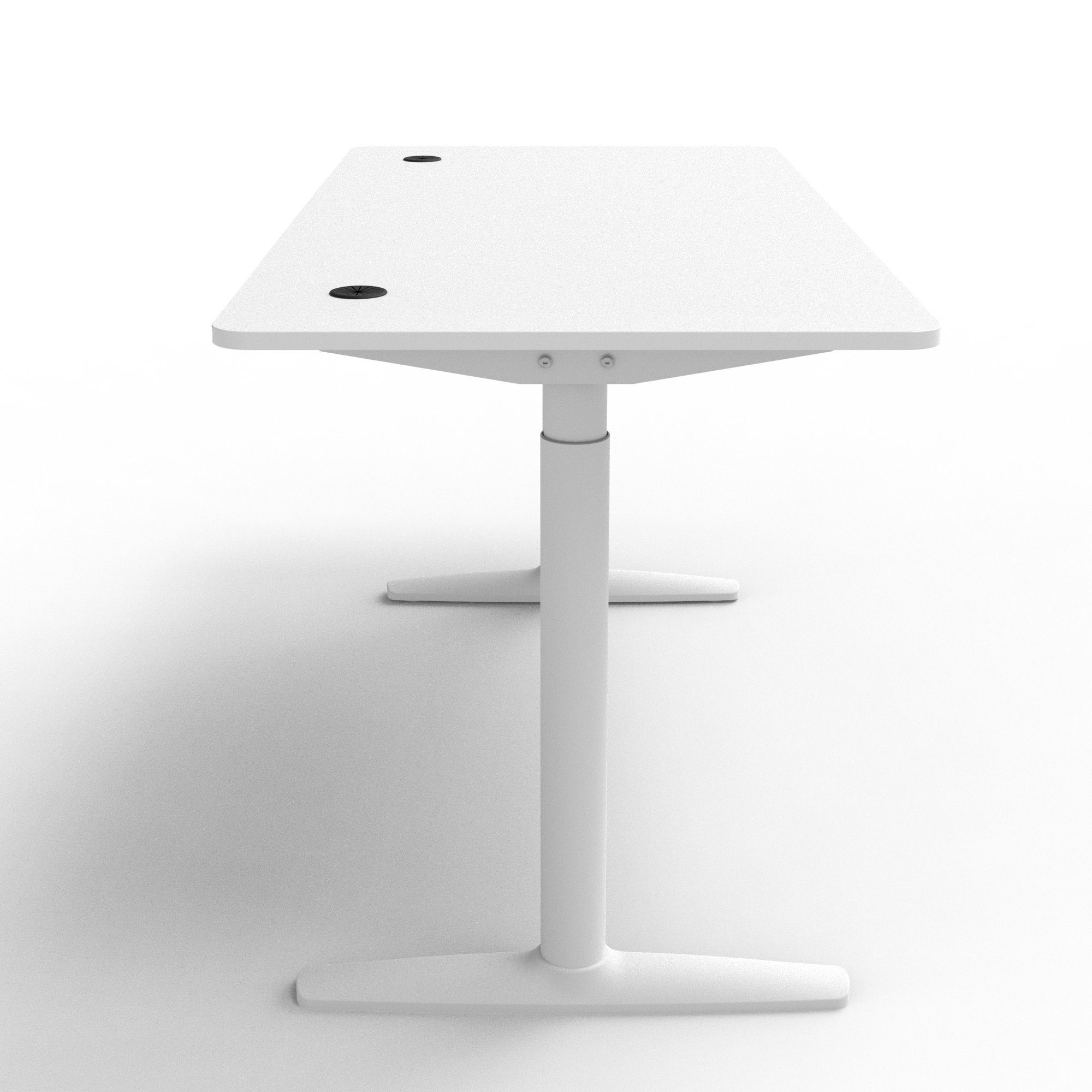 x »Arogno« Höhenverstellbarer 60 140 Tisch cm pro.tec Weiß Schreibtisch,