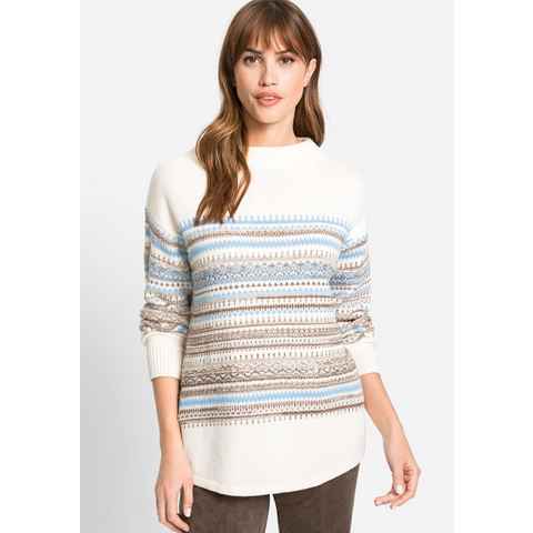 Olsen Longpullover Henny Mit hochgeschlossenem Ausschnitt