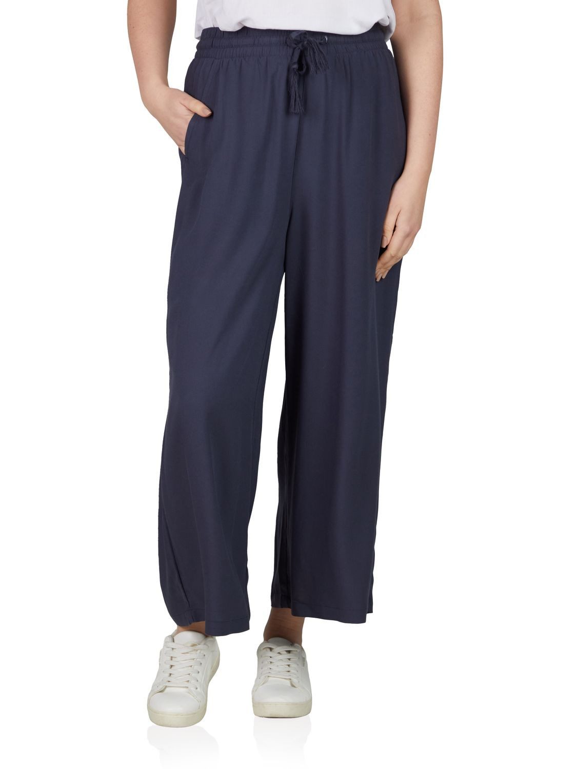 DENIMFY Chinohose Damen Hose DFKate Loose Fit Sommer Freizeithose mit Taschen
