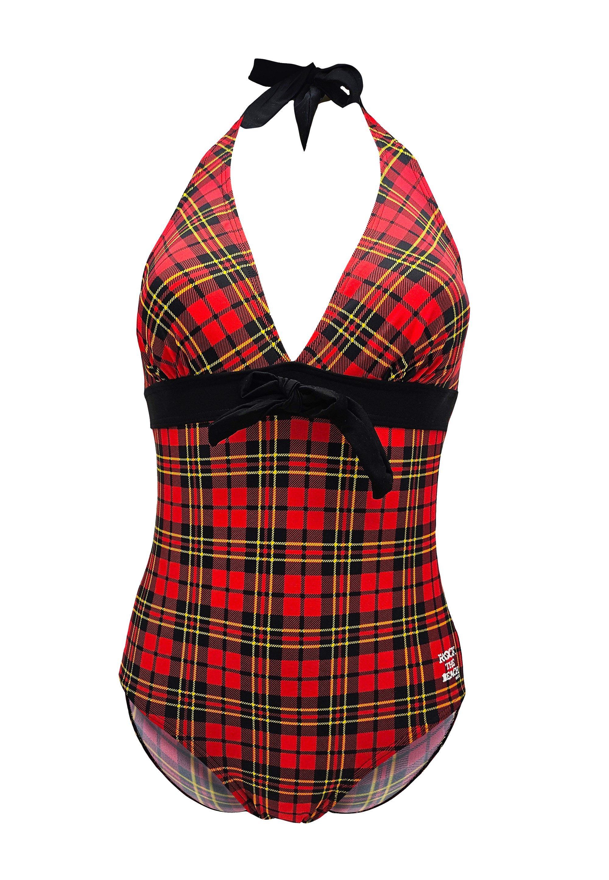 Beco Beermann Badeanzug BECO Neckholder Swimsuit Scottish Glam (1-St) mit stilvoller Empire Line in coolem Karo-Muster