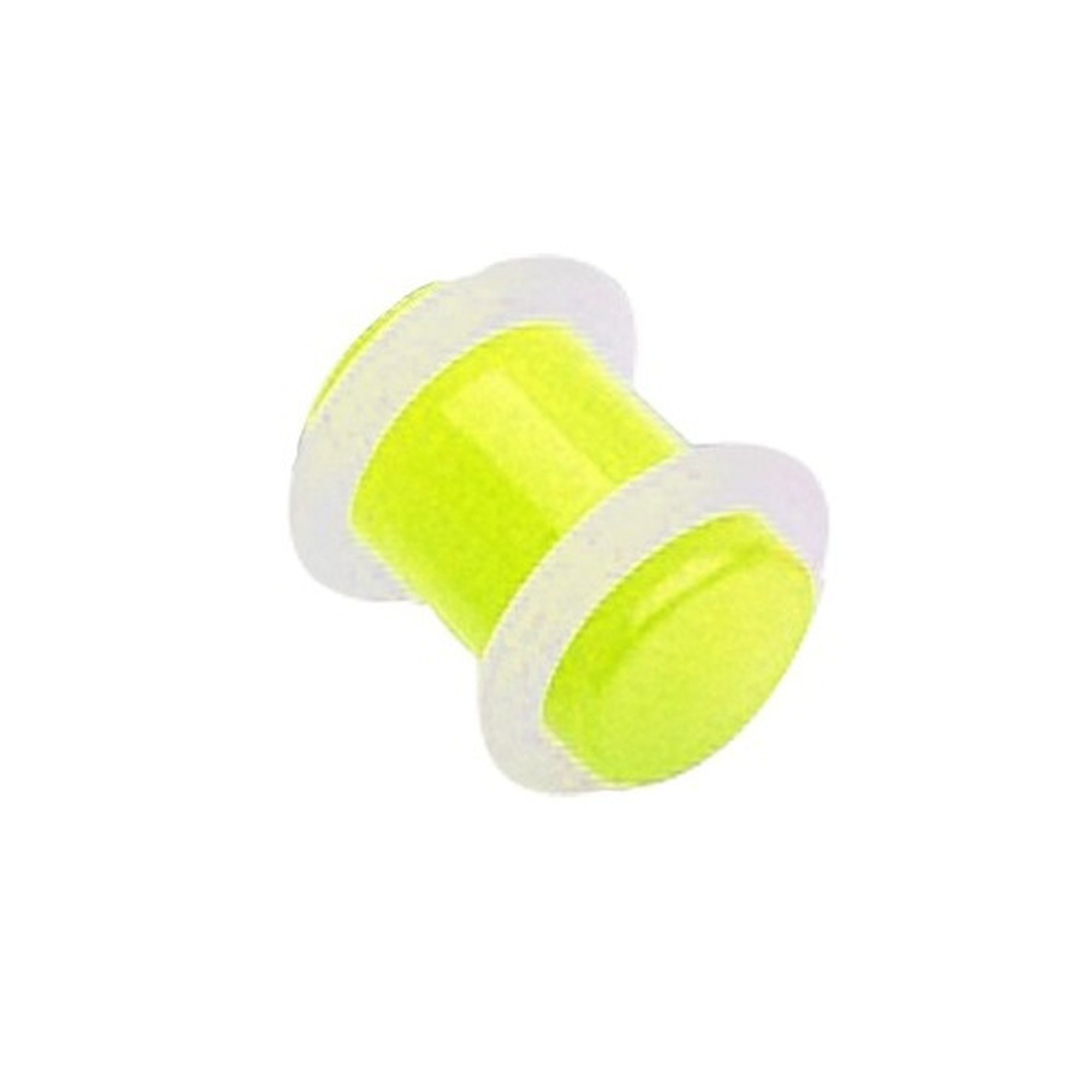 Plug Ohrpiercing Kunststoff UV Glow in the Dark