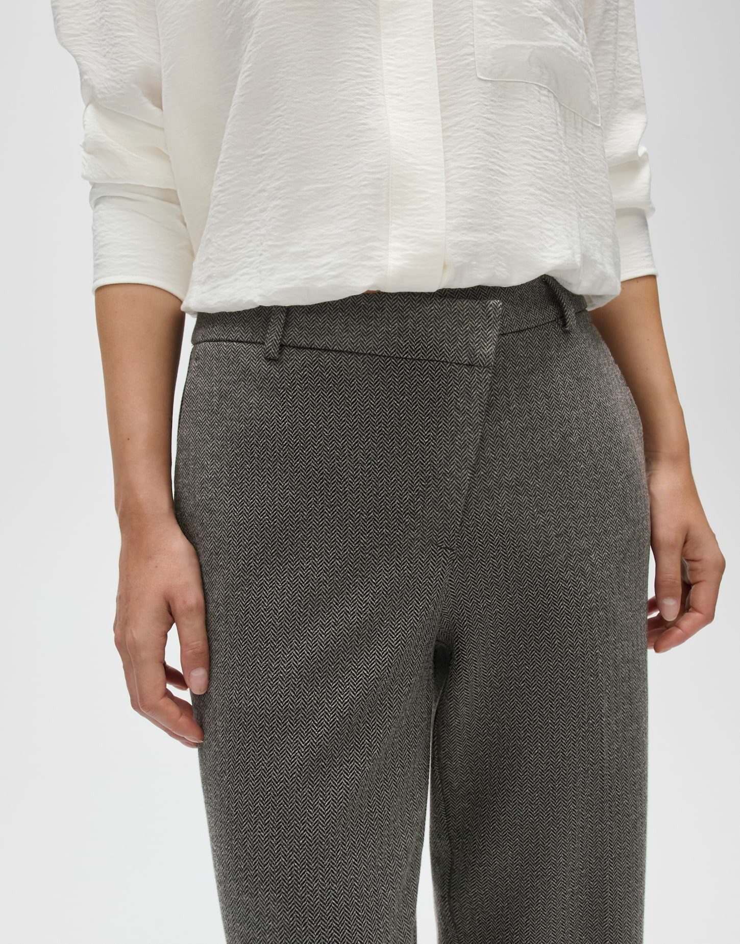 OPUS Stoffhose Meeri heritage aus weichem Jersey Gerader Beinverlauf mit Fischgrat und weich fließendem Fall – Bild 4 von 5