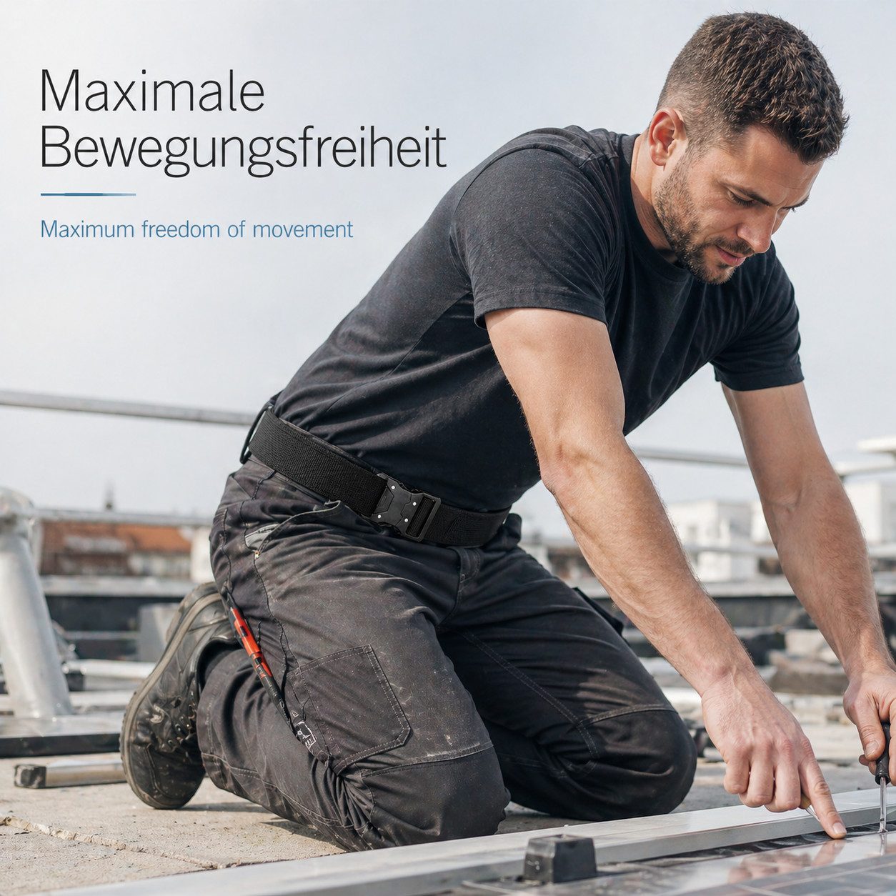shenky Hüftgürtel Armee Militär Gürtel schwarz Nylongürtel Bundeswehr Ausrüstung (Kampfsport, Armeegürtel) Schnellverschluss Schnalle