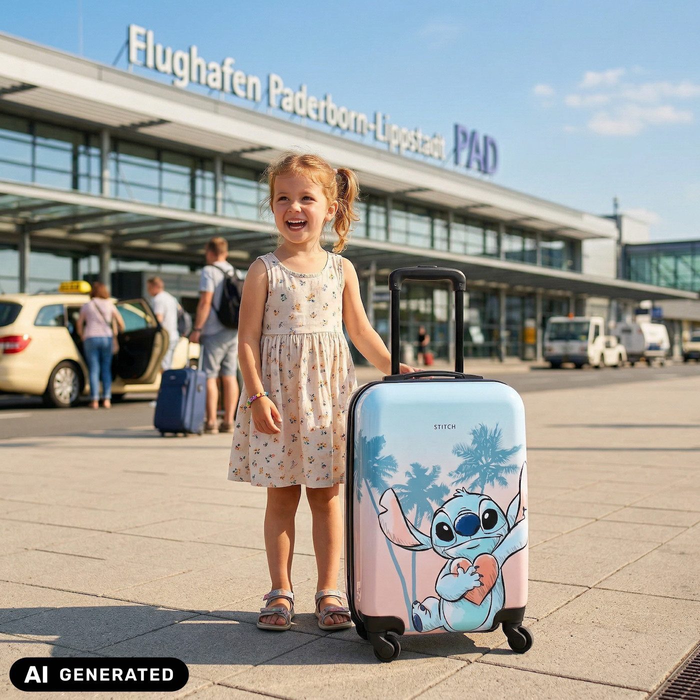 Disney Kinderkoffer Stitch Trolley Koffer Kindertrolley Handgepäck Trolly Reisegepäck 32 L, Für Kinder ab 4 Jahre und auch für Jugendliche