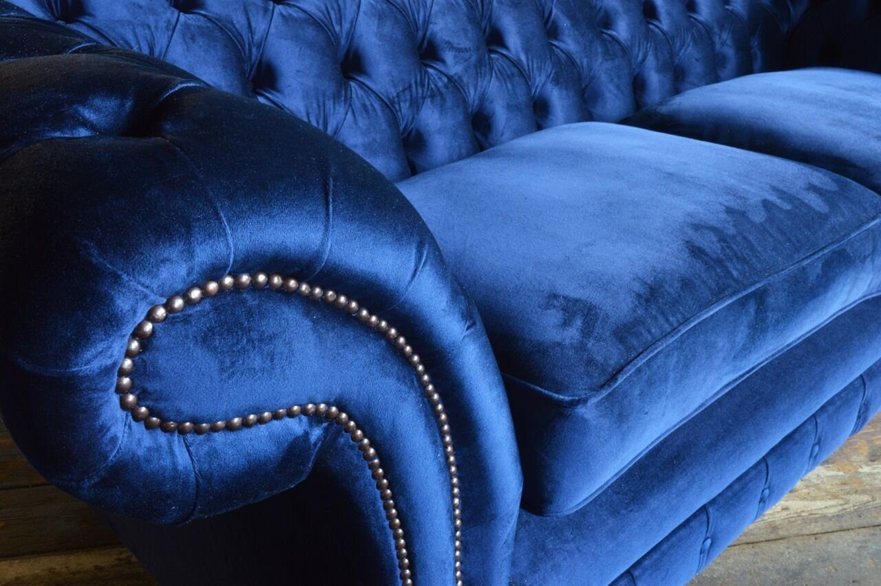 JVmoebel Chesterfield-Sofa Sofa Design Dreisitzer mit Zimmer 3er Couch Rückenlehne 225cm Möbel Moderne, Sitz Knöpfen. Die