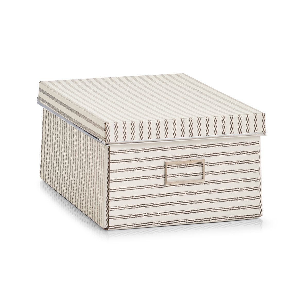 Zeller Present Aufbewahrungskorb Aufbewahrungsbox beige, 15 36 Pappe, x "Stripes, x cm 25