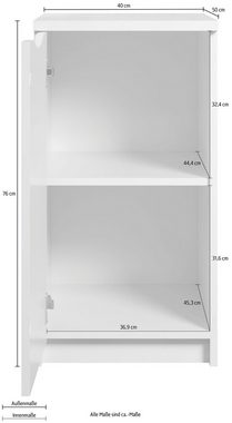 INOSIGN Aktenschrank Banta Schreibtischcontainer mit eingefräster Griffmulde