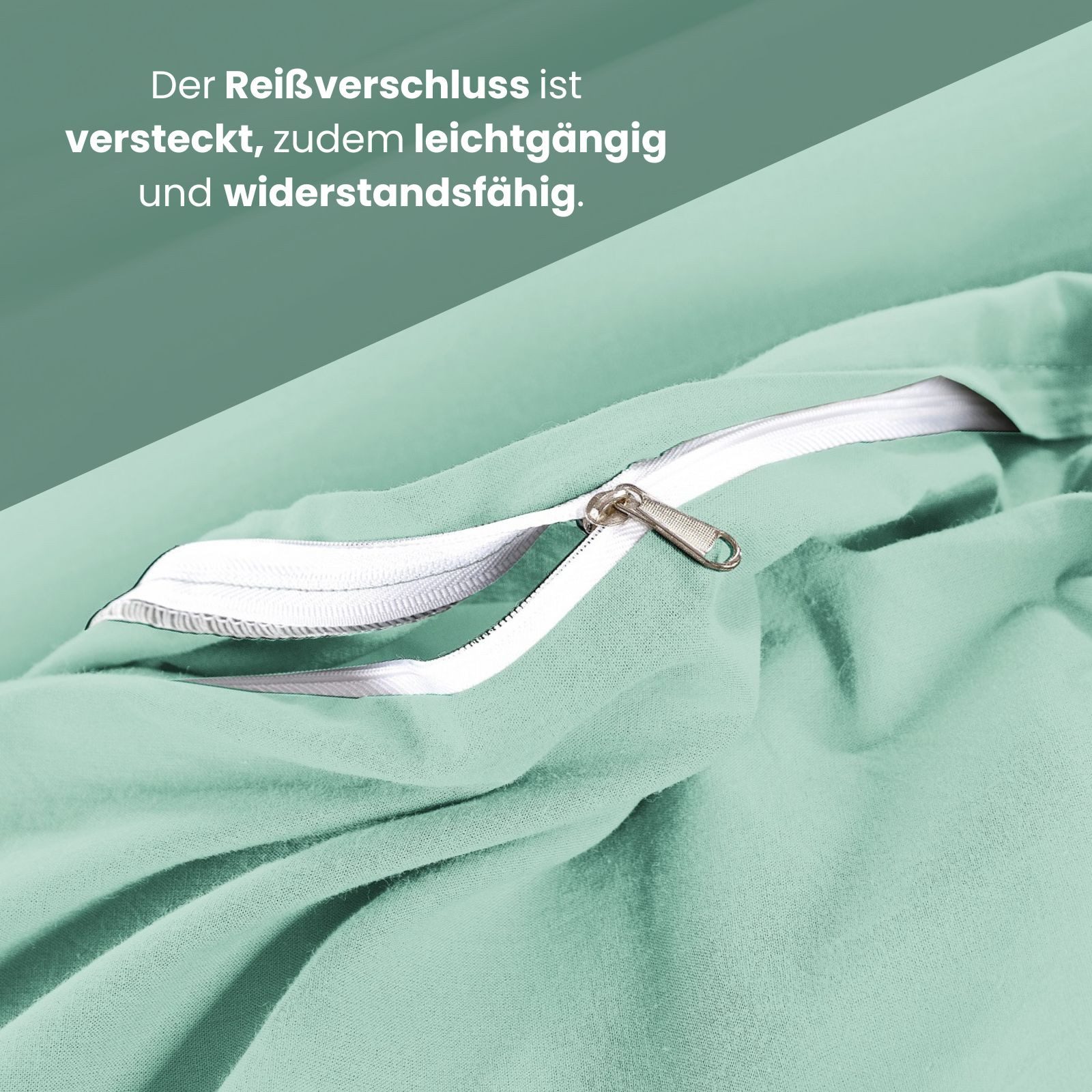 wometo Bettwäsche Stone Washed 155x220 Renforcé, Baumwolle, 2 teilig, OEKO-TEX®, 100% Baumwolle, Bettwäsche im Knitterlook mit Stehsaum – Bild 5 von 5