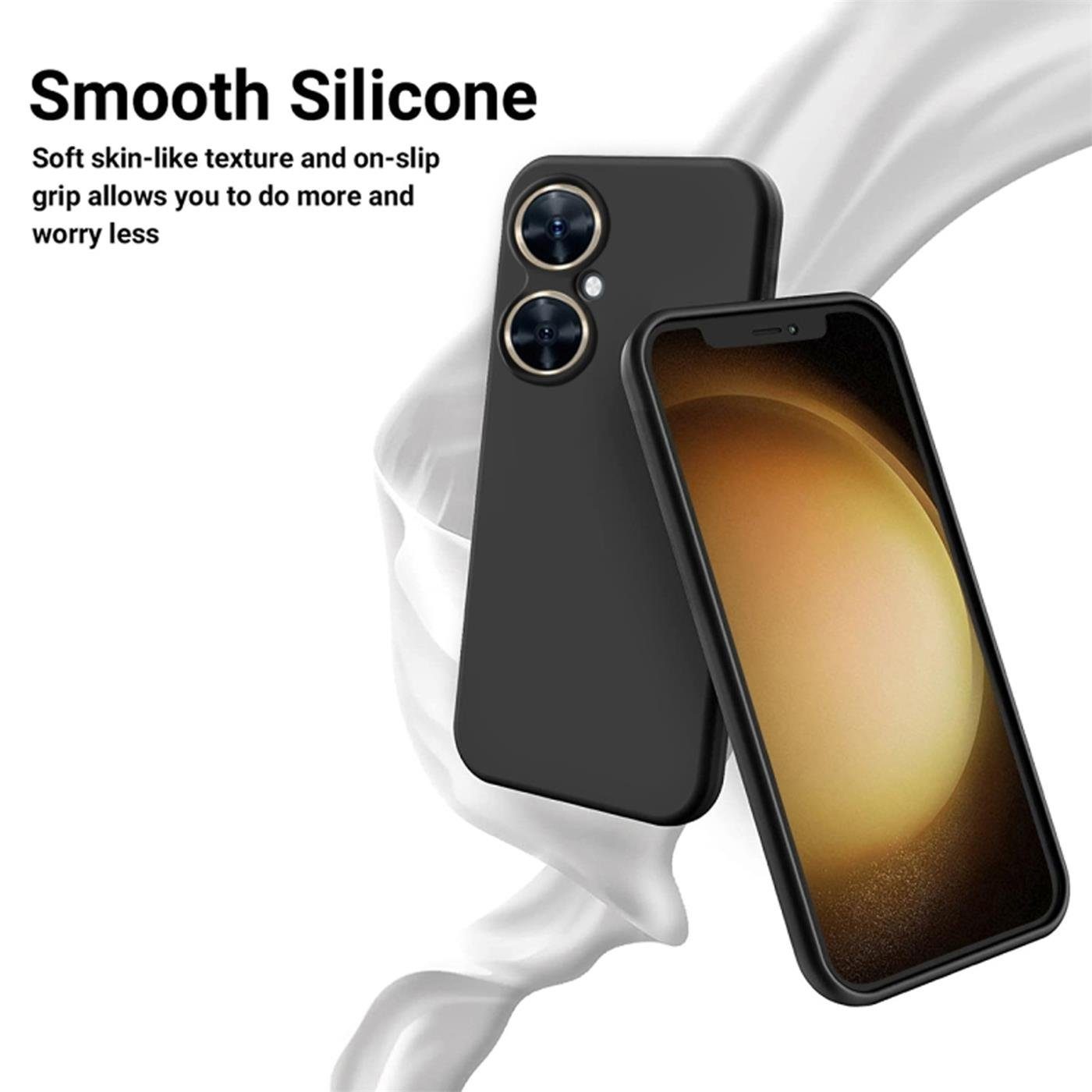 CoolGadget Handyhülle Black Series Handy Hülle für Huawei Nova 11i 6,8 Zoll, Edle Silikon Schlicht Robust Schutzhülle für Huawei Nova 11i Hülle