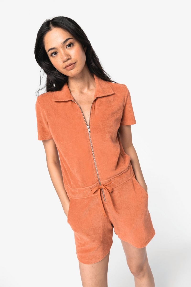 Native Spirit Jumpsuit Umweltfreundliches Short-Jumpsuit aus Frottee für Damen