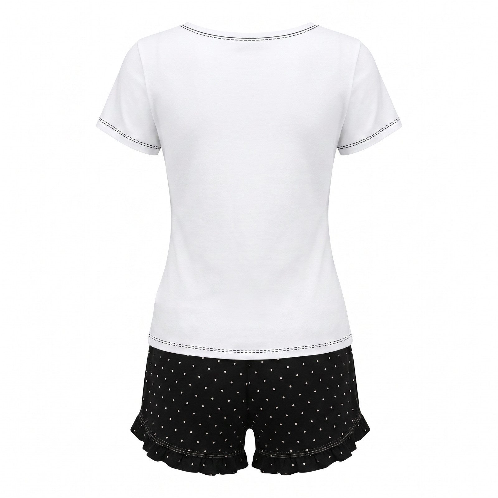 Disney Schlafanzug Disney Minnie Maus Damen-Pyjama Set Kurzarm Shirt & Shorts S–XL 100% Baumwolle