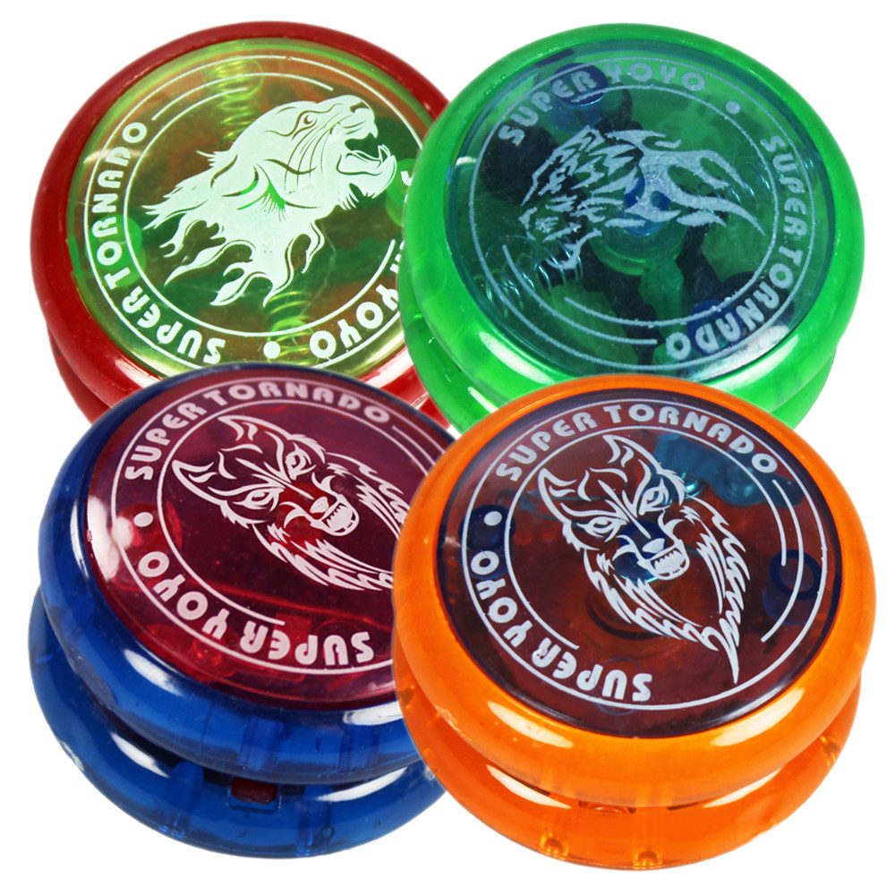 com-four Spiel YoYo mit Blinklicht, LED Yo Yo - Anfänger YoYo zum Erlernen cooler Tricks
