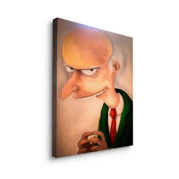 DOTCOMCANVAS® Leinwandbild Evil Burns, Leinwandbild Evil Mr. Burns Die Simpsons Comic Cartoon Portrait