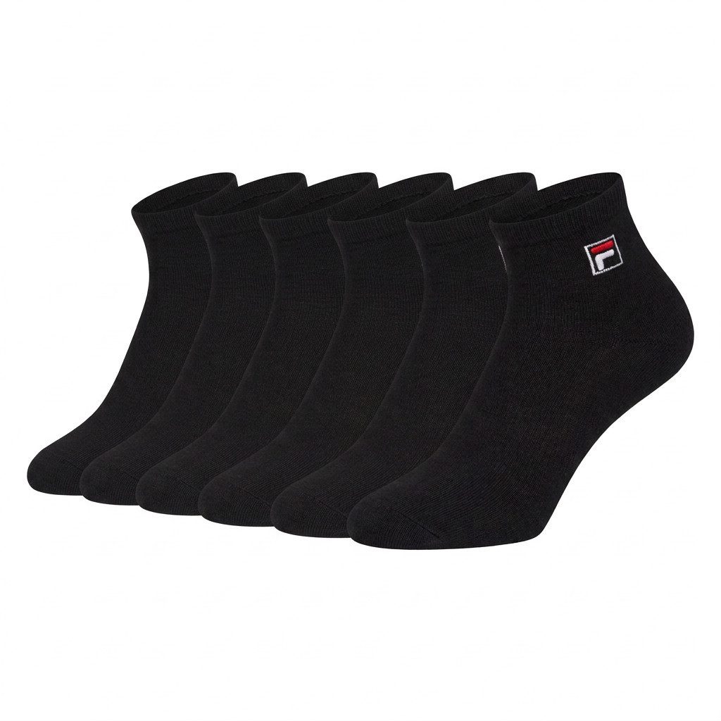 Fila Kurzsocken UNISEX QUARTER PLAIN SOCKS (6 Paar) mit Logo-Schriftzug