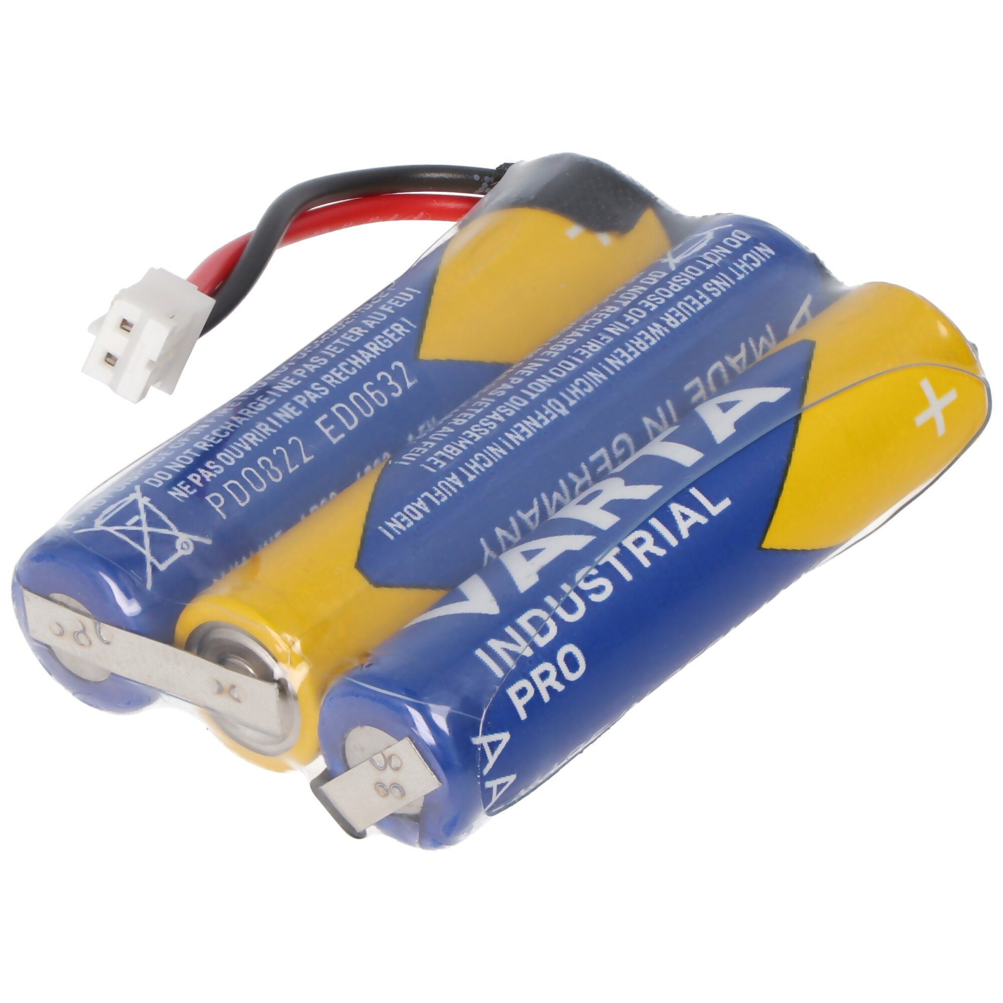Kabel ersetzt und Batterie, Stecker Micro AAA mit (4,5 Safe-O V) Batteriepack AccuCell F1x3 4,5V