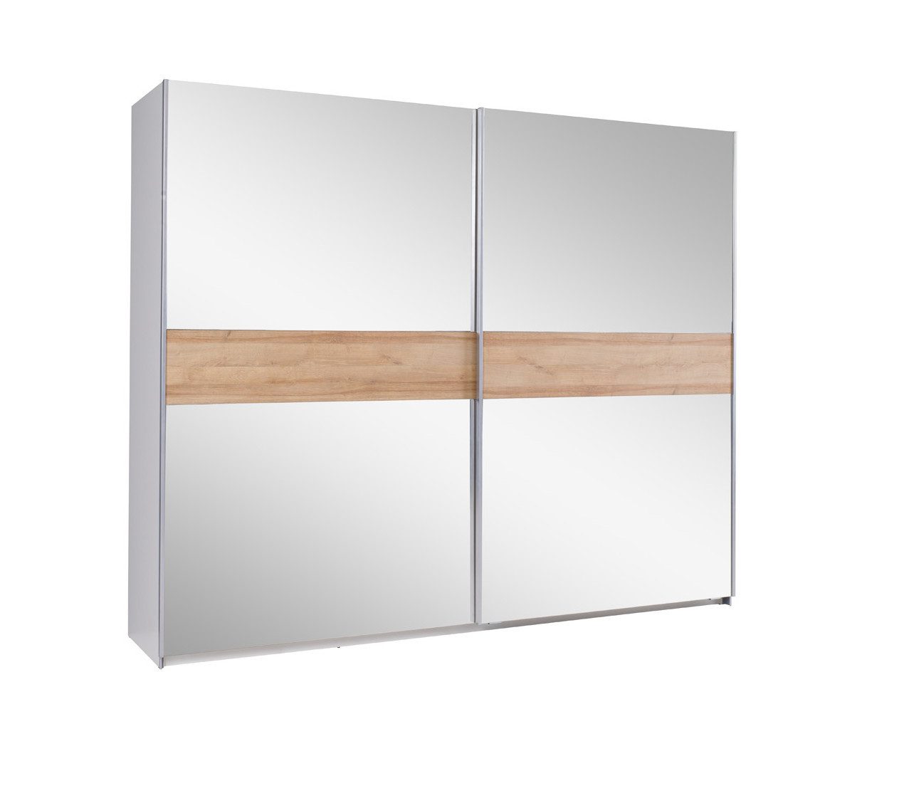 MOEBLO Kleiderschrank MAXI 24 (Schwebetürenschrank 2-türig Schrank Garderobe Schiebtüren Schlafzimmer) -(BxHxT):244x206x64 cm