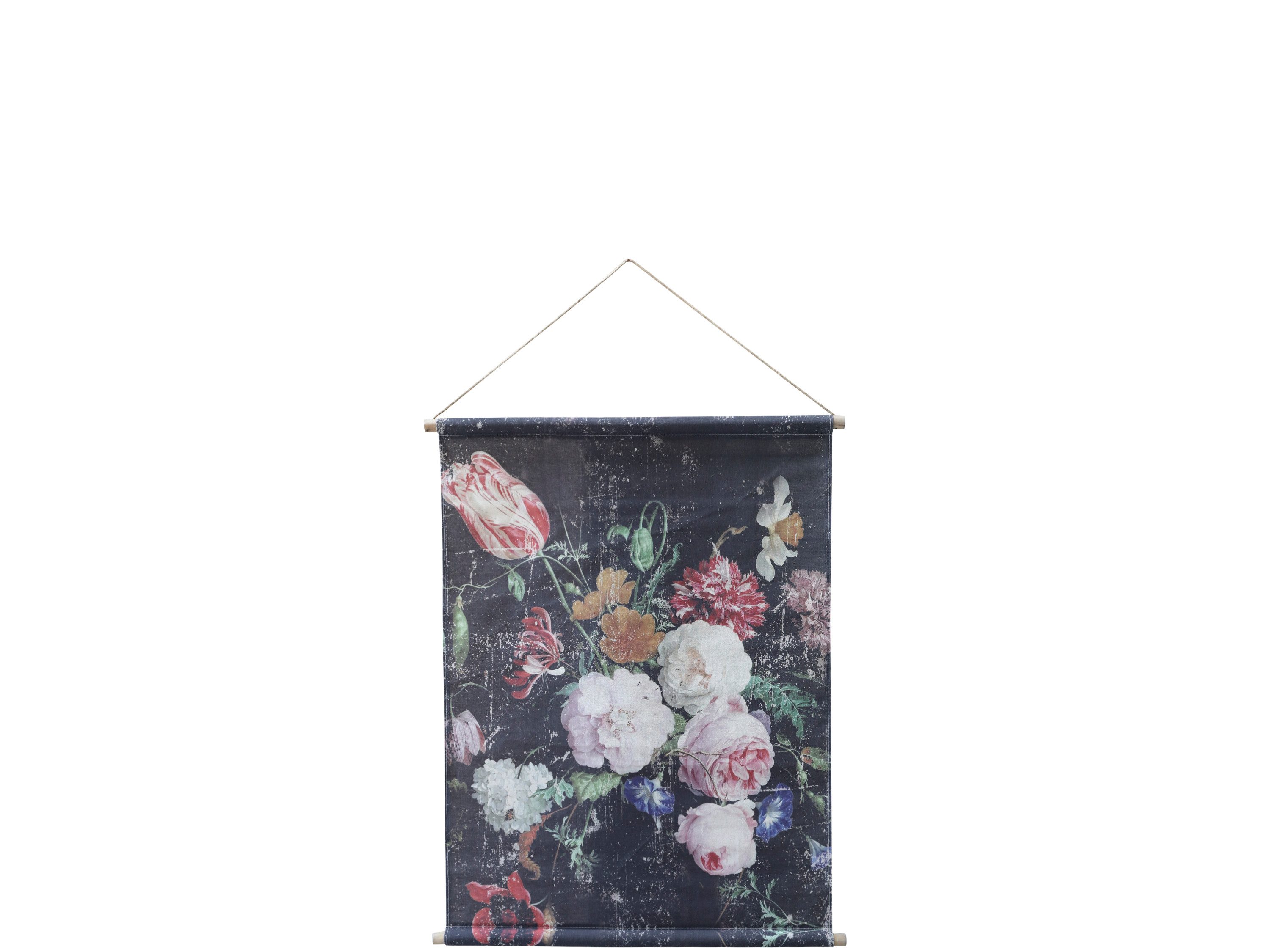 Chic Antique Leinwandbild Stoffbild Leinwandbild zum Hängen floraler Kunstdruck Wandbild Floral, 22193-00 H94x76cm, Leinwandbild