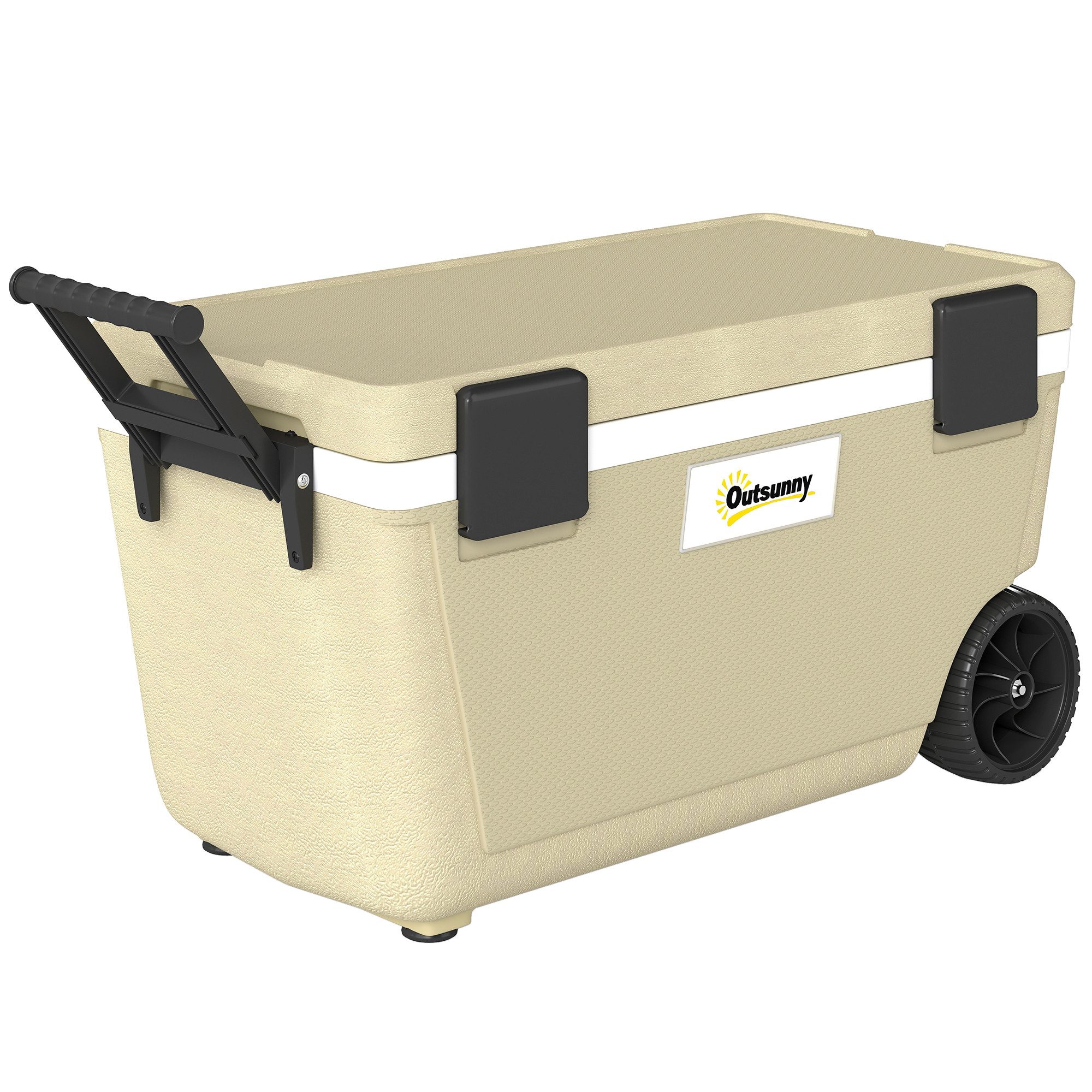 Outsunny Kühlbox Passive Thermobox 72 Std. Kühlung Tragbare Kühlbox ohne Strom, 70 l, für Camping Picknick