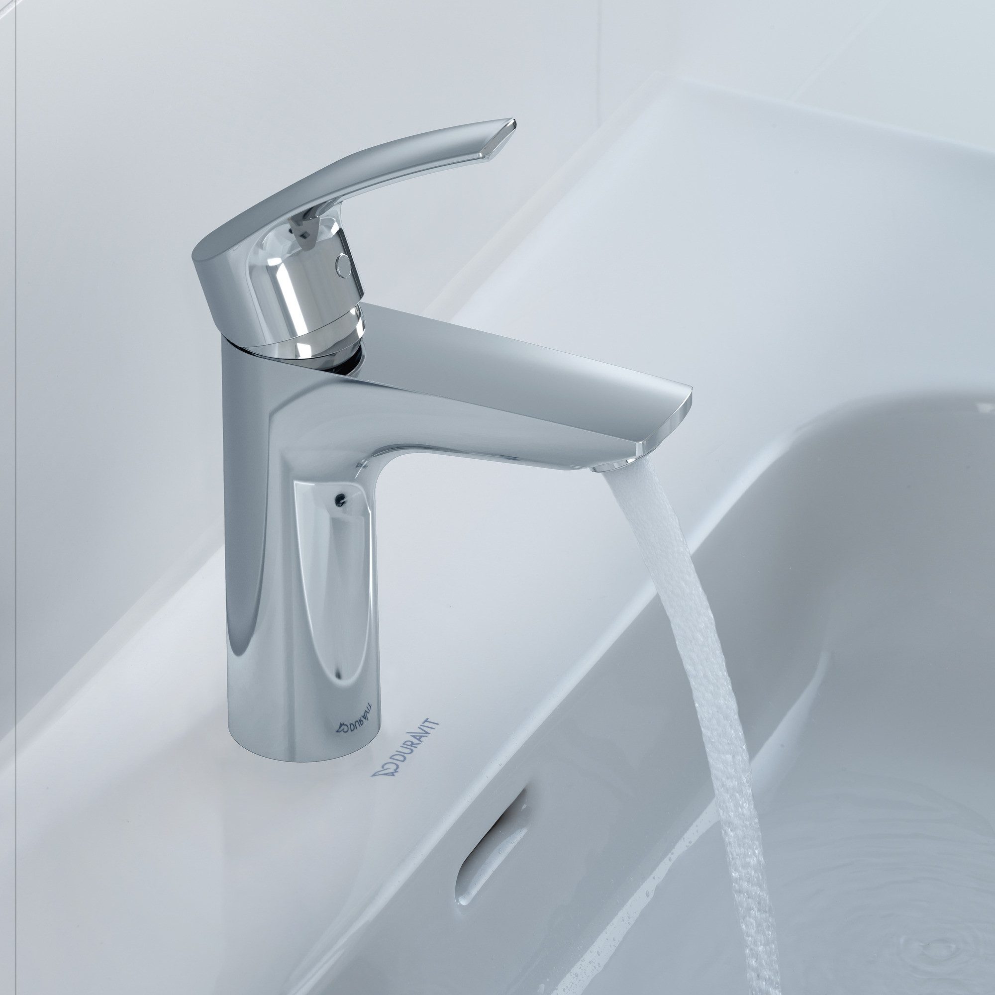Duravit Badarmatur Waschtischarmatur DuraVelez S 16 cm FreshStart ohne Ablaufgarnitur (Einzelartikel, ohne Zugstangen-Ablaufgarnitur) FreshStart-Funktion, AirPlus-Strahl, Keramikkartusche