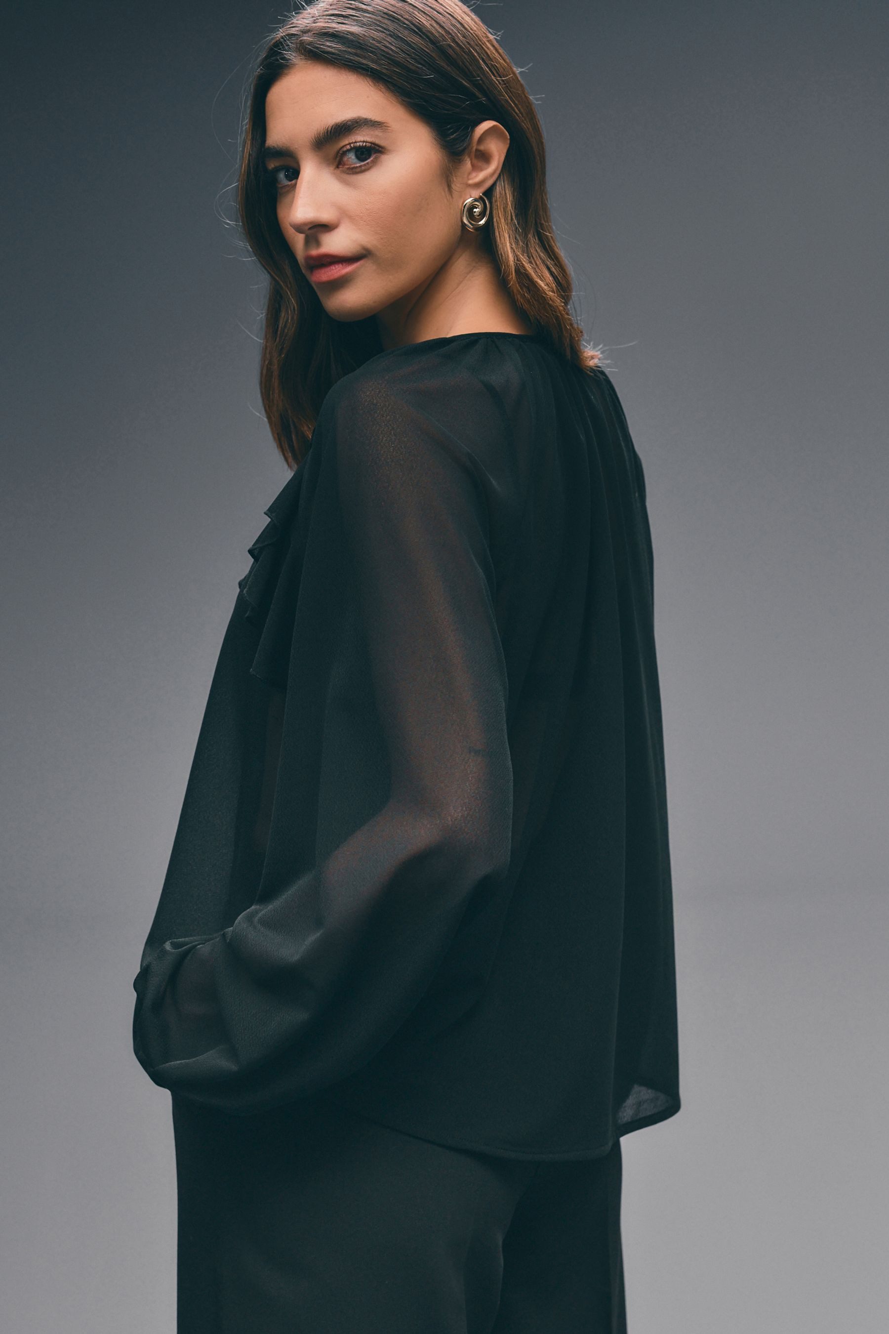 Next Langarmbluse Boho-Bluse aus Mesh mit günstig online kaufen