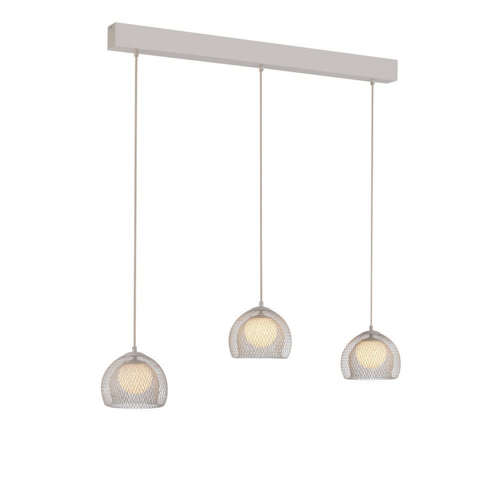 SCHÖNER WOHNEN-Kollektion LED Pendelleuchte LED Pendellampe MESH, wechselbares Leuchtmittel, 1x G9, warmweiß, Glasschirm 15cm sandbrise beige