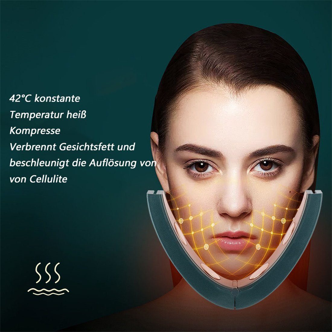 LED-Behandlung Instrument, Beauty Scheiffy Mikrostrom EMS Kosmetikbehandlungsgerät Smart EMS-Mikro-Strom-Infrarot-Vibration, Gesicht RF-Haarkamm, Schlankheitsinstrument,
