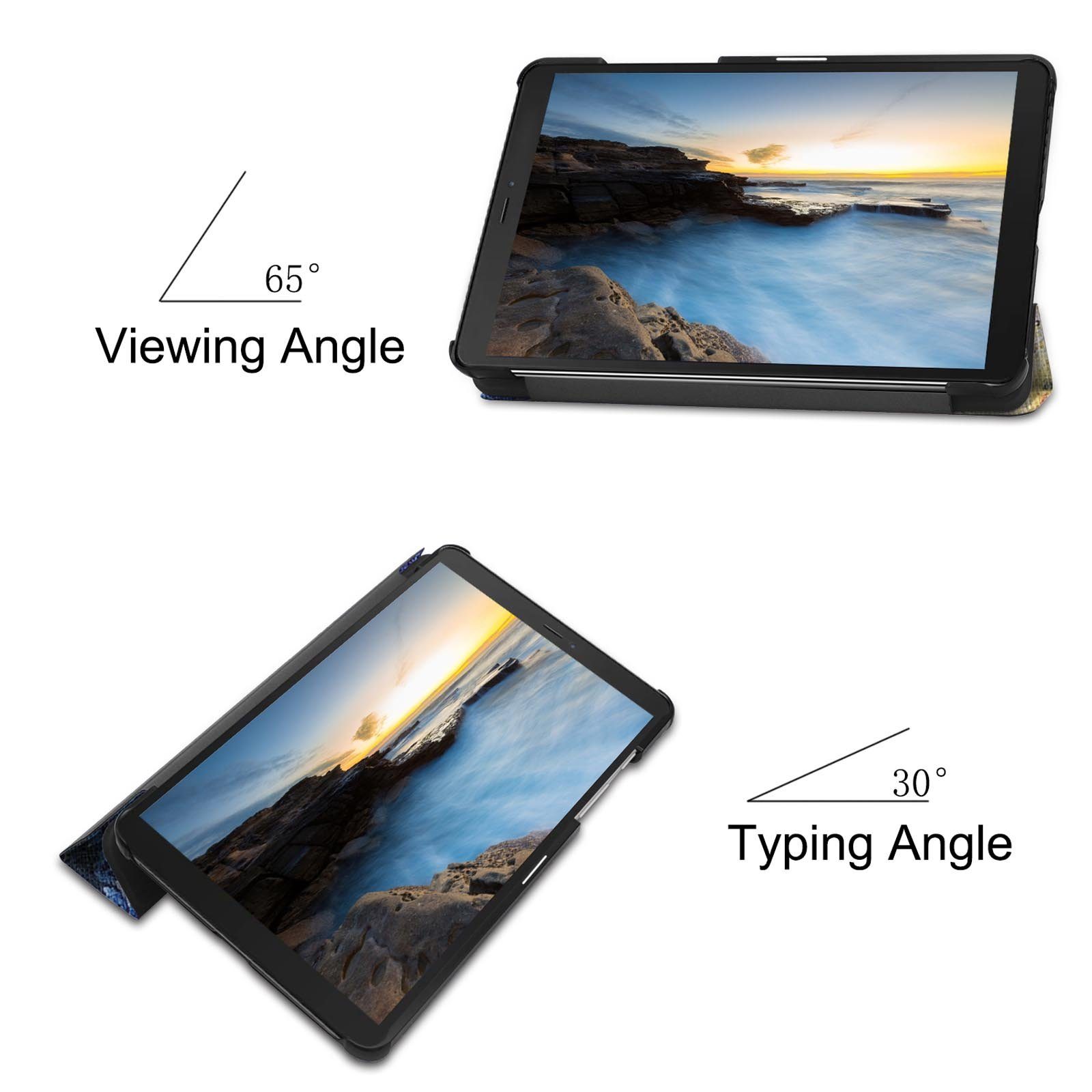 Lobwerk Tablet-Hülle Schutzhülle für Samsung Galaxy Tab A 8 SM-T290 SM-T295 8.0 Zoll, Wake & Sleep Funktion, Sturzdämpfung, Aufstellfunktion