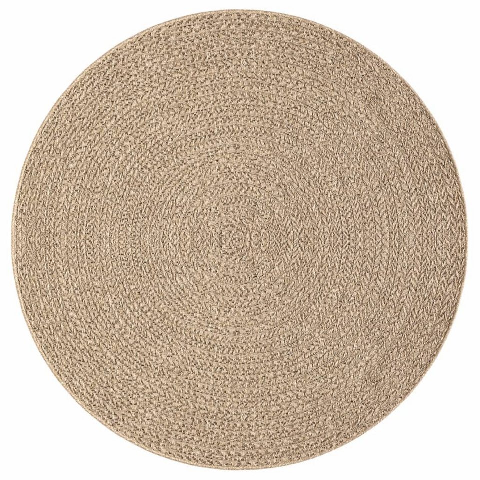 Teppich 160 cm Jute-Optik Innen und Außen, furnicato, Runde