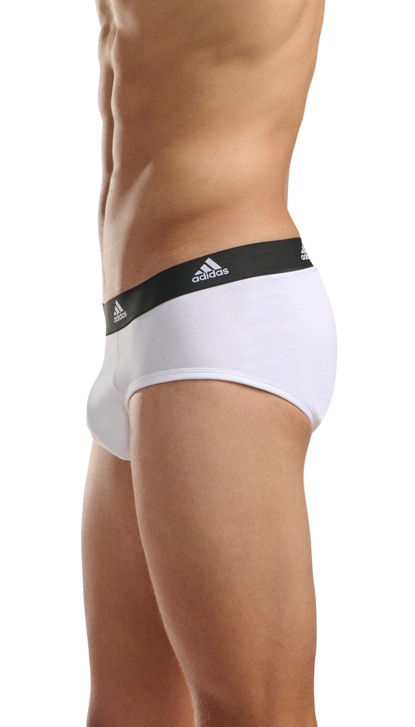 adidas Sportswear Slip Active Flex Cotton (3er Pack) elastisch, ohne Eingriff, weich, Logo-Bund, Single Jersey-Qualität