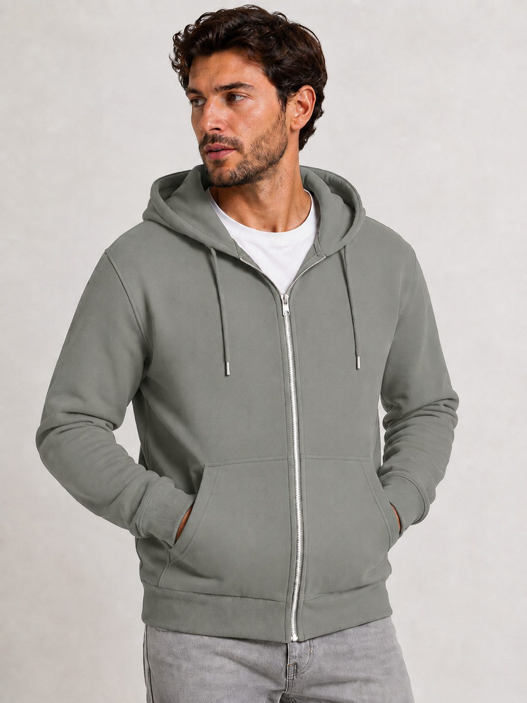 Smith & Solo Hoodie Herren - Sweatshirt mit Reißverschluss Zipper Sweatjacke Baumwollmix