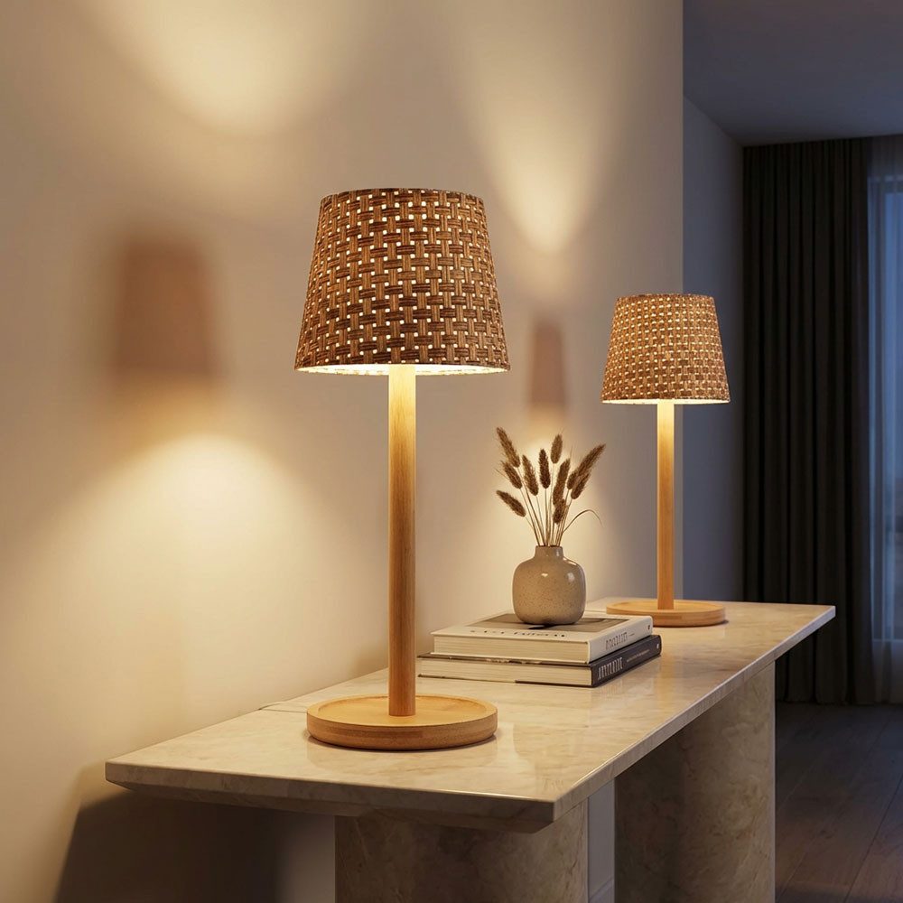 GLOBO LIGHTING LED Tischleuchte, LED-Leuchtmittel fest verbaut, Tischleuchte Beistellleuchte Nachttischlampe LED Touchdimmer 2x