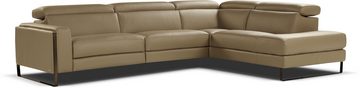 CALIA ITALIA Ecksofa Pier, L-Form, in Leder, 310 cm Breite