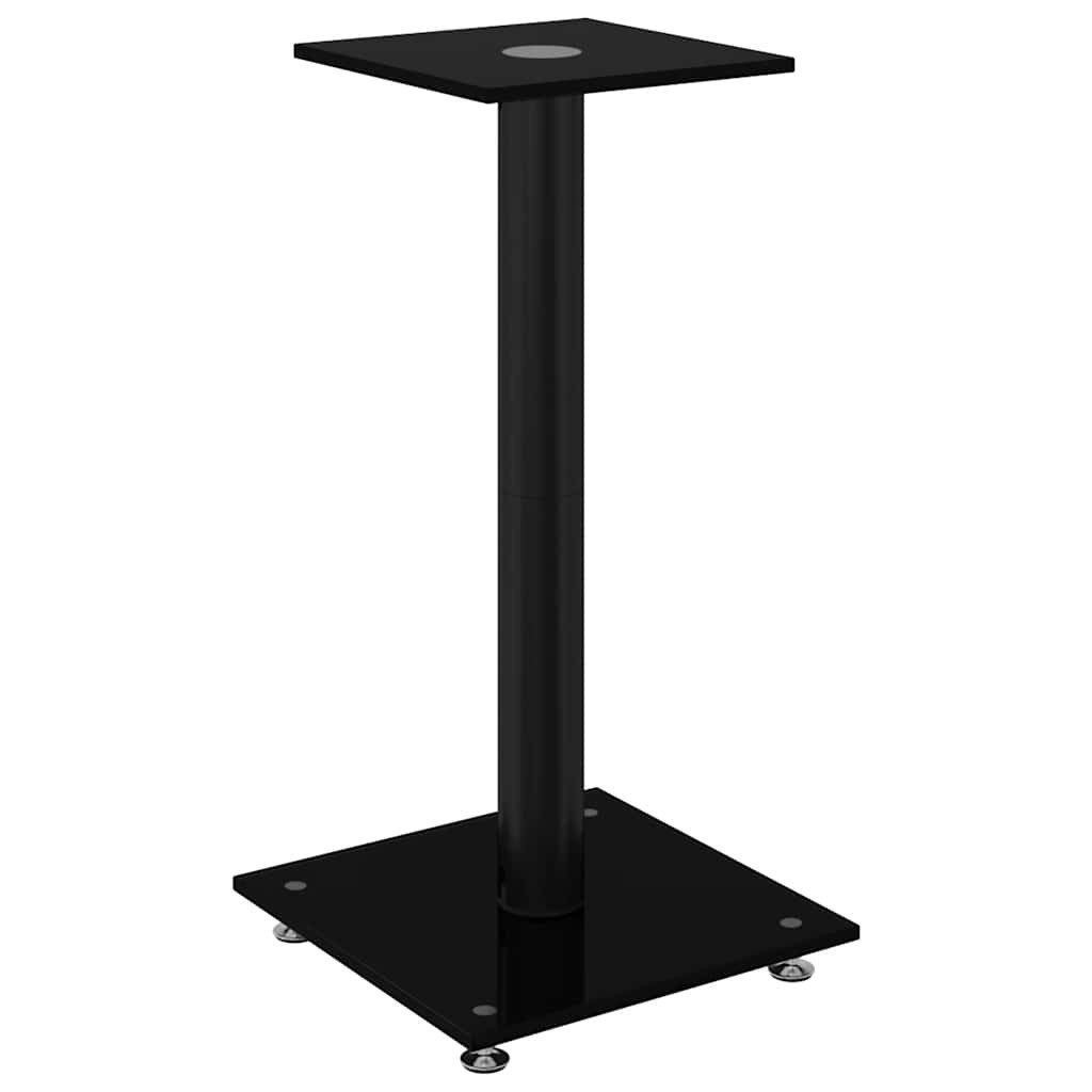 vidaXL Lautsprecherständer Lautsprecher-Ständer 2 Stk. Schwarz Hartglas 1 Säule