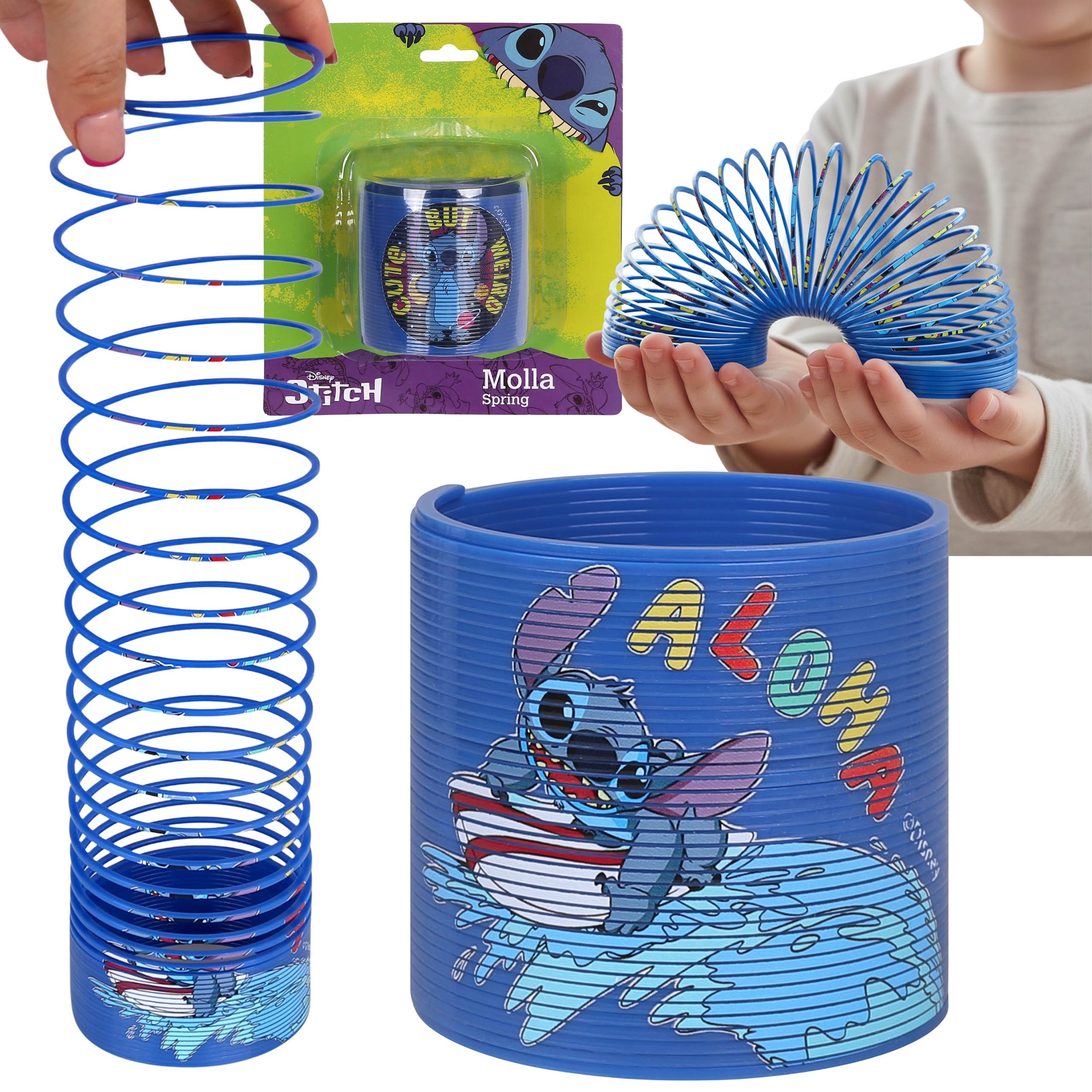 Disney Lernspielzeug DISNEY Stitch magische Kunststoffspirale, Spielzeug für Kinder 7 cm