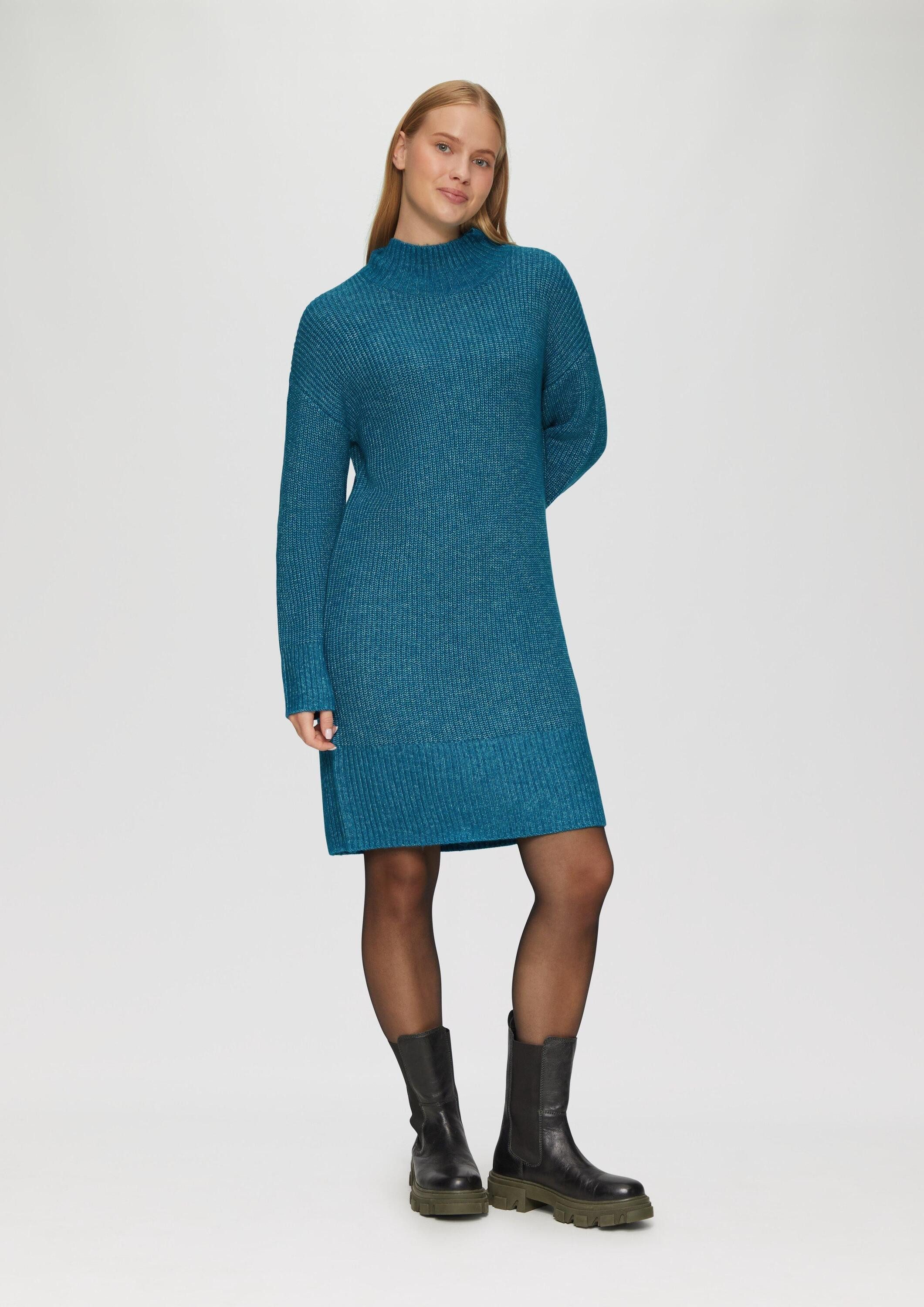 s.Oliver Minikleid Kleid Strickkleid mit Stehkragen und überschnittenen Sch günstig online kaufen