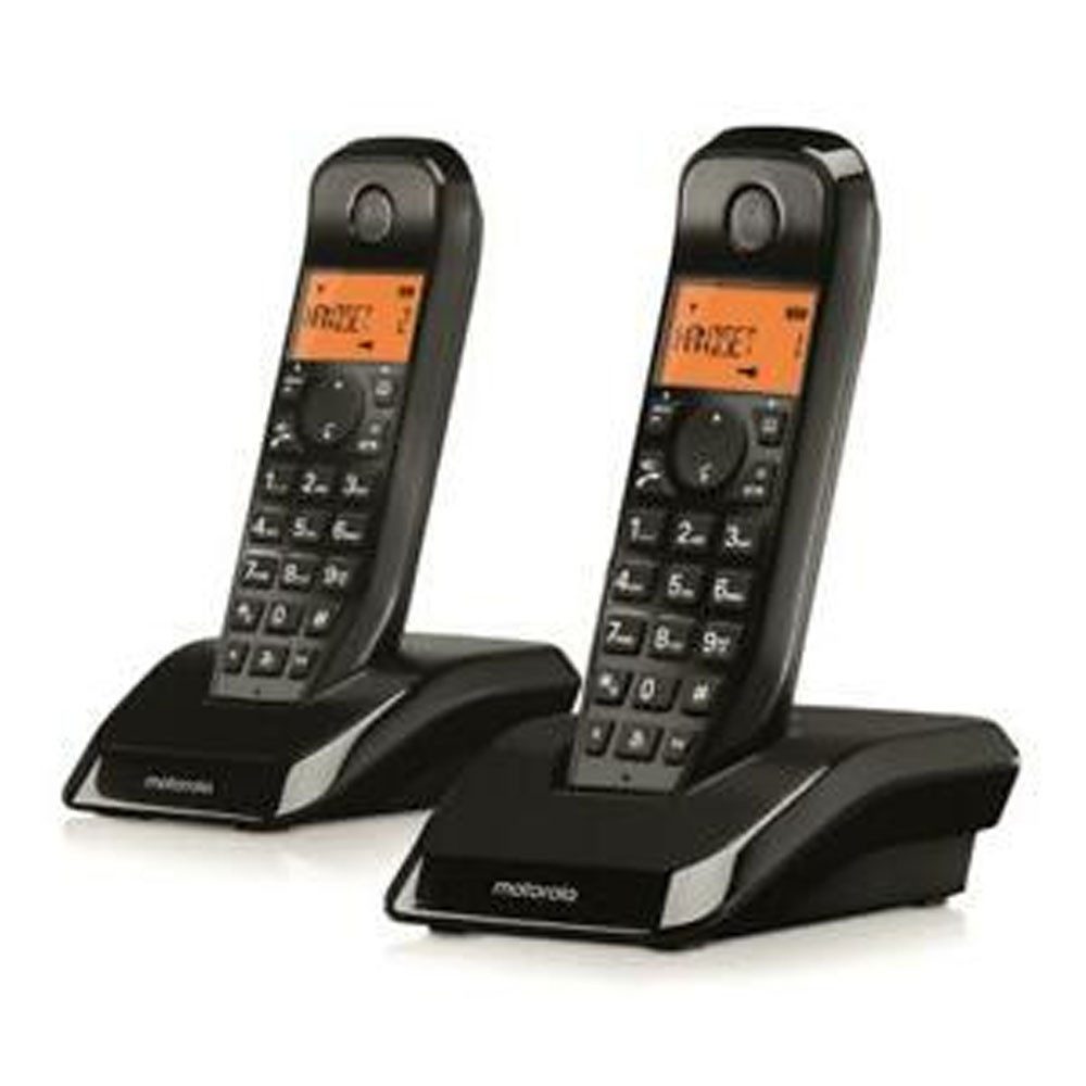 Motorola Duo Telefon schwarz Festnetztelefon
