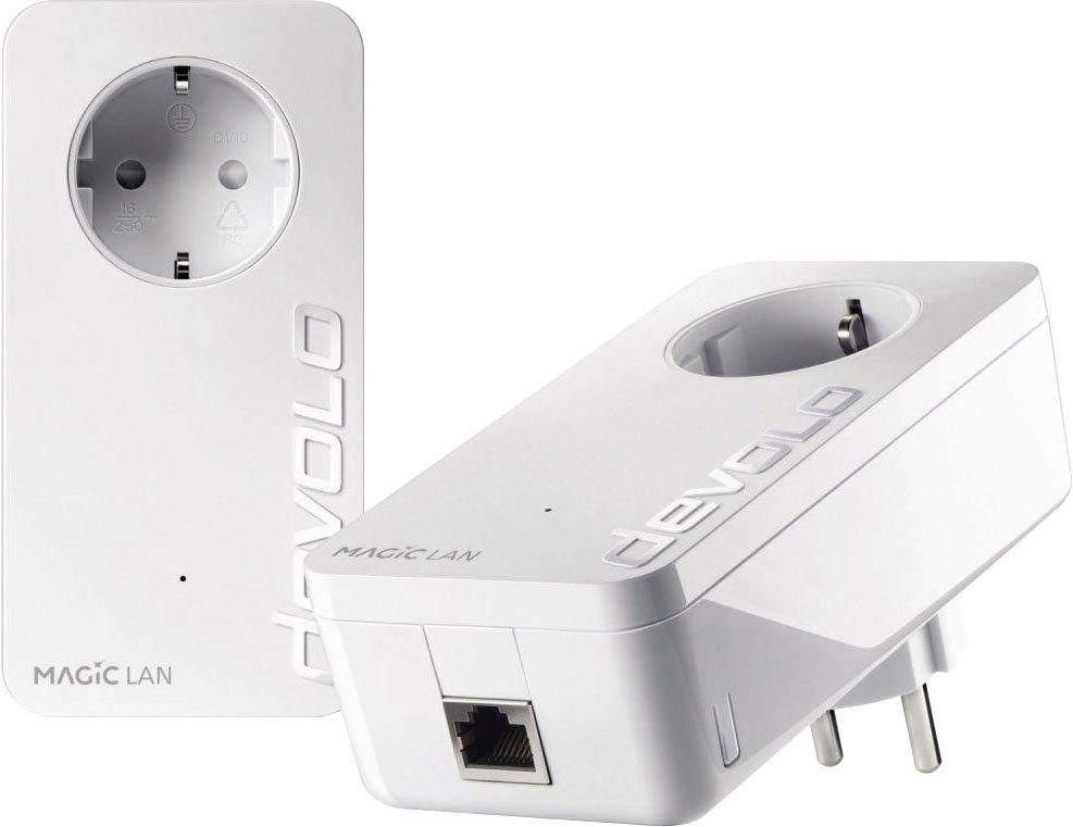 DEVOLO Magic 2 LAN Starter Kit 2x GbitLAN, (2400Mbit, Heimnetz) LAN-Router G.hn