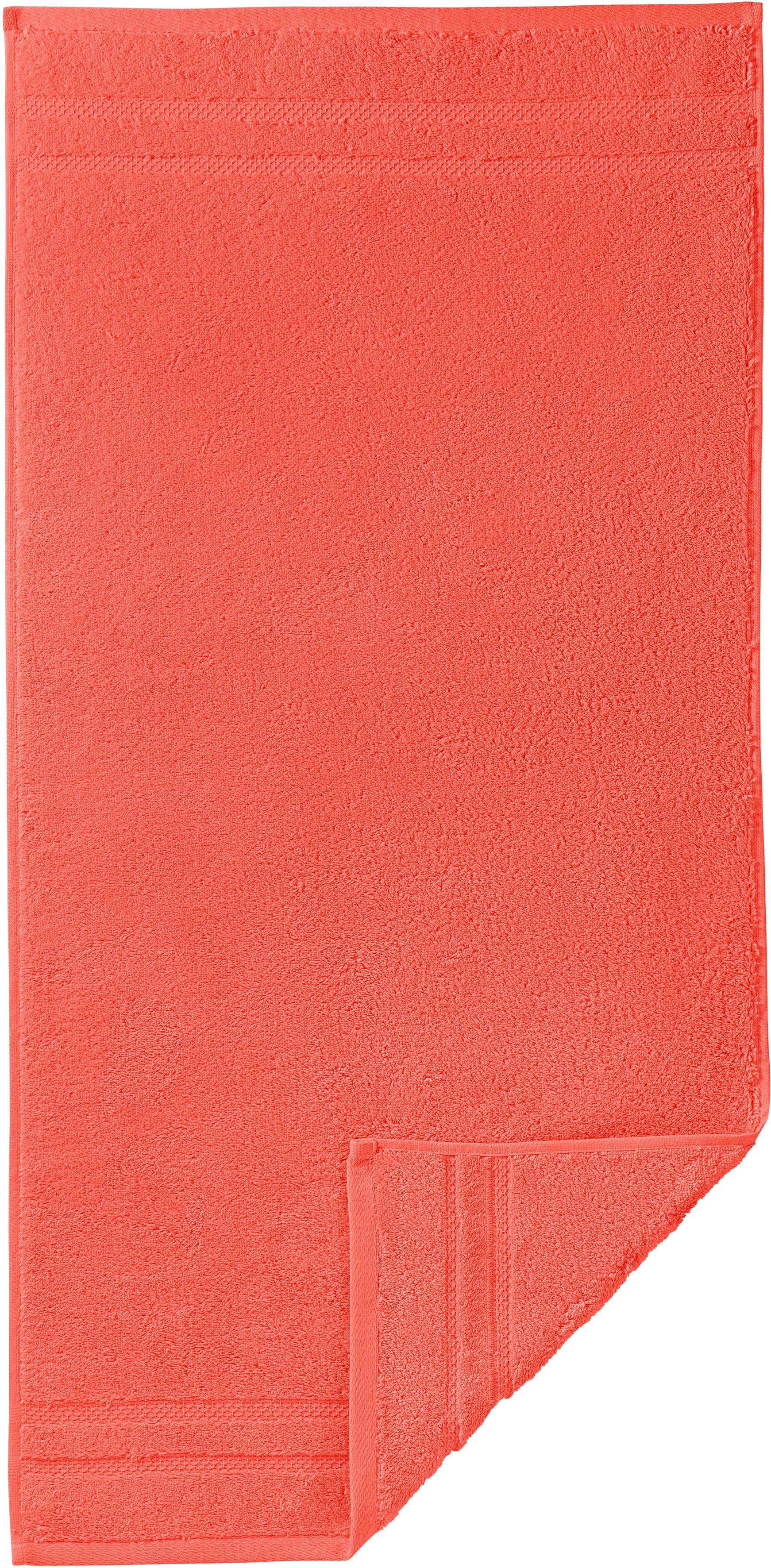 Baumwolle extrem Egeria Streifenbordüre, Micro saugfähig flauschig, Walkfrottee & 100% Touch, (1-St), Handtuch orange