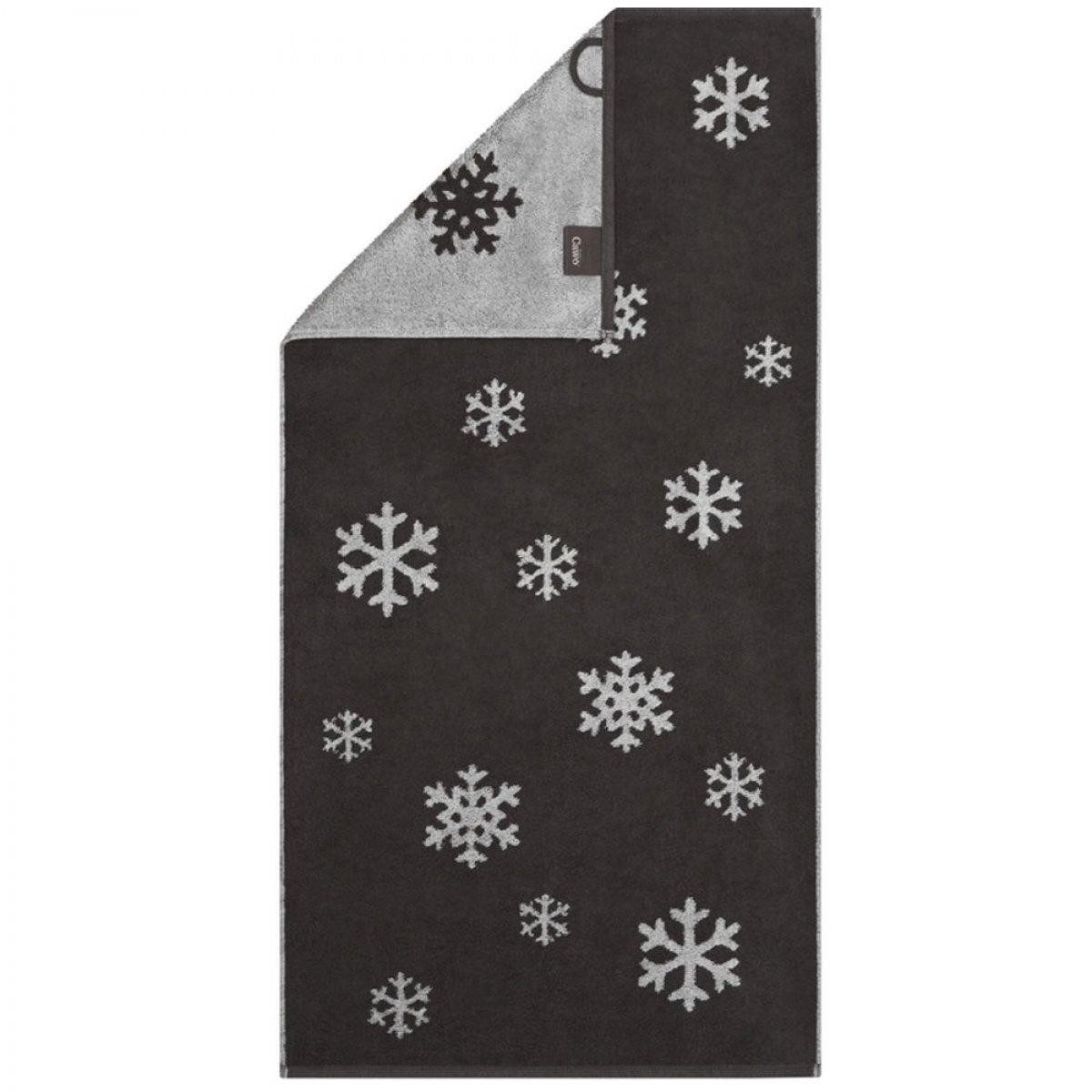 Cawö Badetücher Handtuch Winter Edition Schneekristalle Basalt Platin (50x1 günstig online kaufen