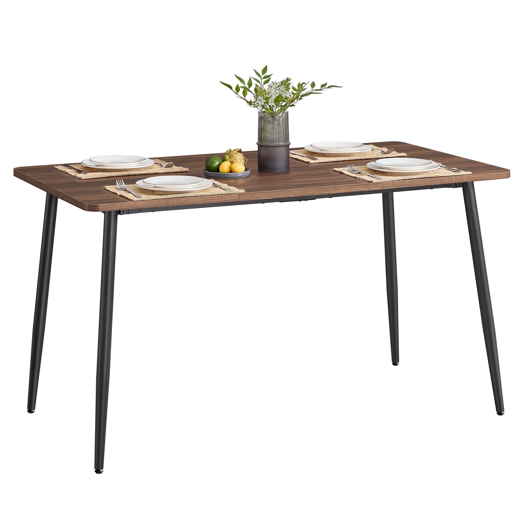 VASAGLE Esstisch, Modernes Landhaus-Flair, Große Fläche, 140x75x75.5cm günstig online kaufen