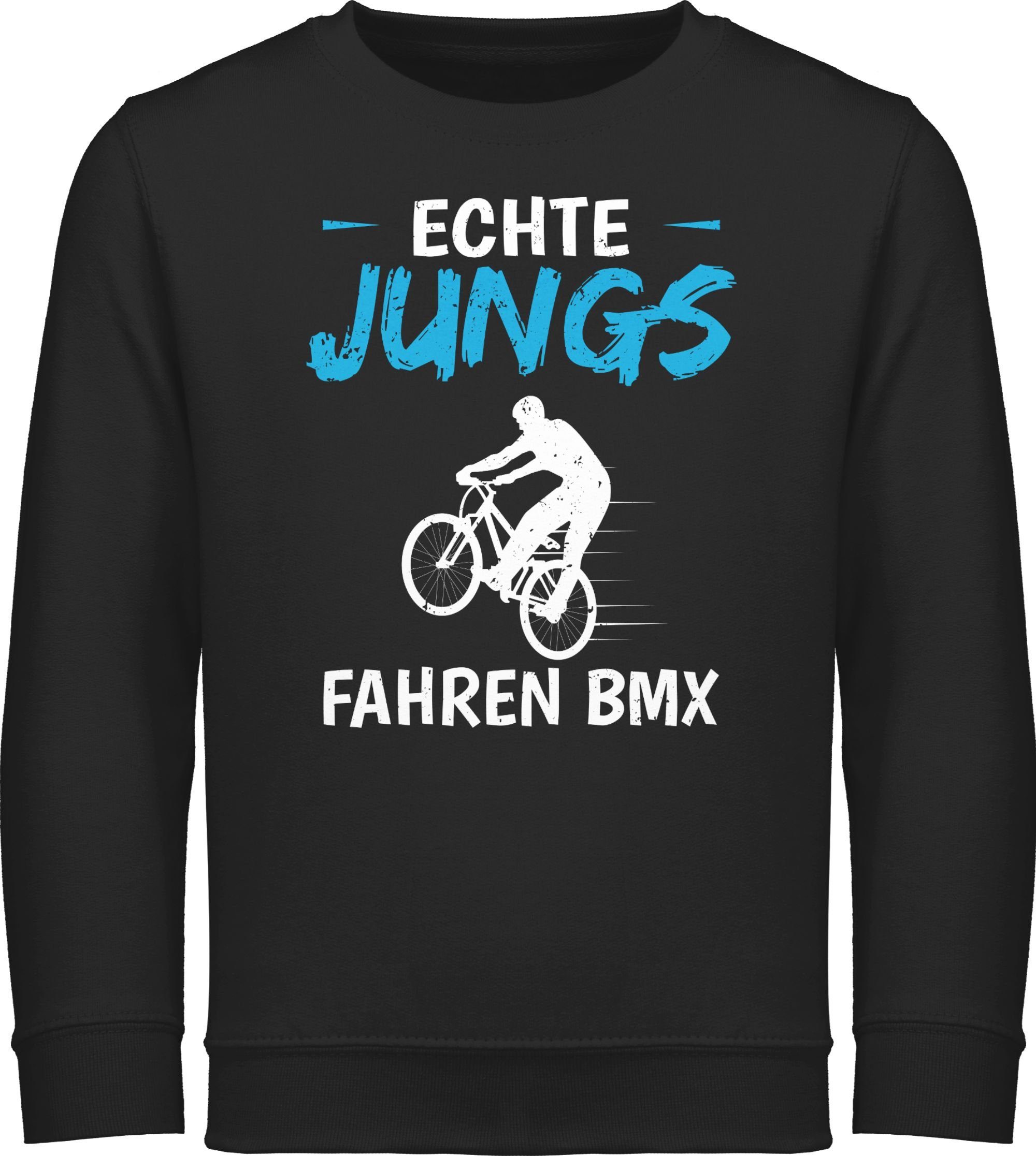 Shirtracer Sweatshirt Echte Jungs fahren BMX Kinder Sport Kleidung 1 Schwarz