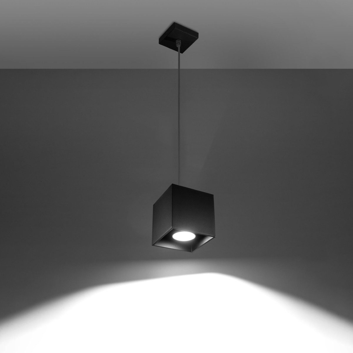 SOLLUX lighting Hängeleuchte Hängeleuchte Quad 1 Schwarz, Nicht enthalten
